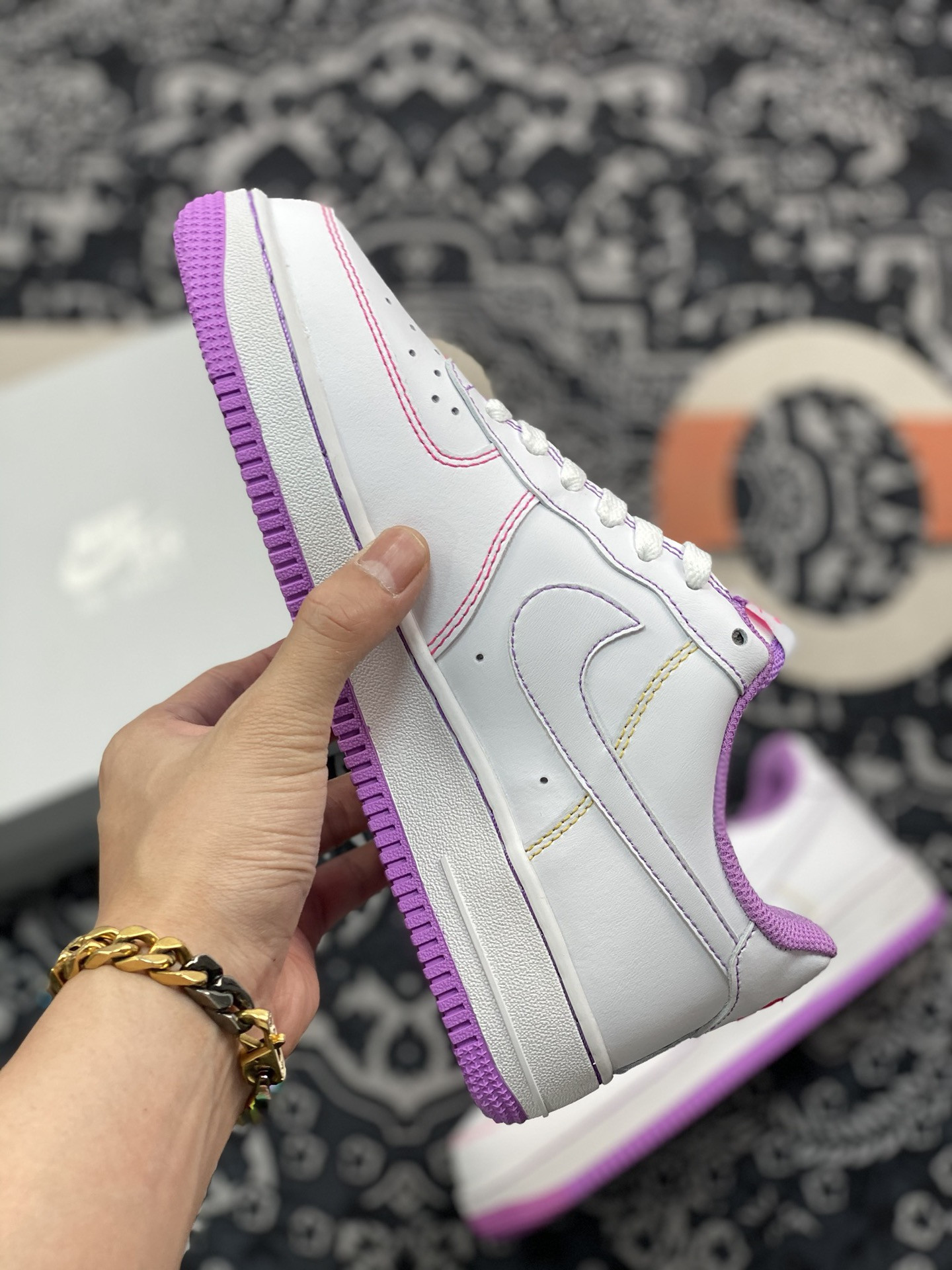 Nike Air Force 1 Low GS ‘Contrast Stitch Fuchsia Glow’ For Sale