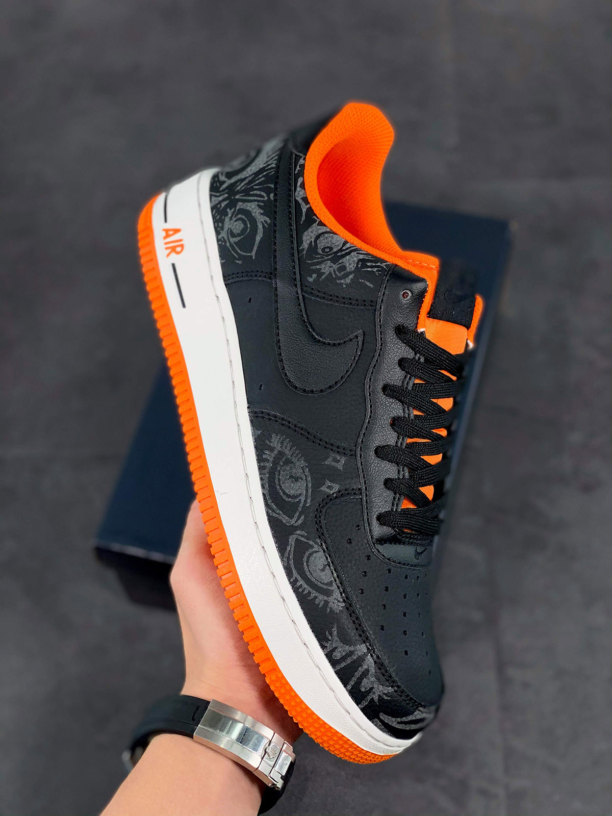 Nike Air Force 1 Low “Halloween” Black/Starfish/Sail For Sale