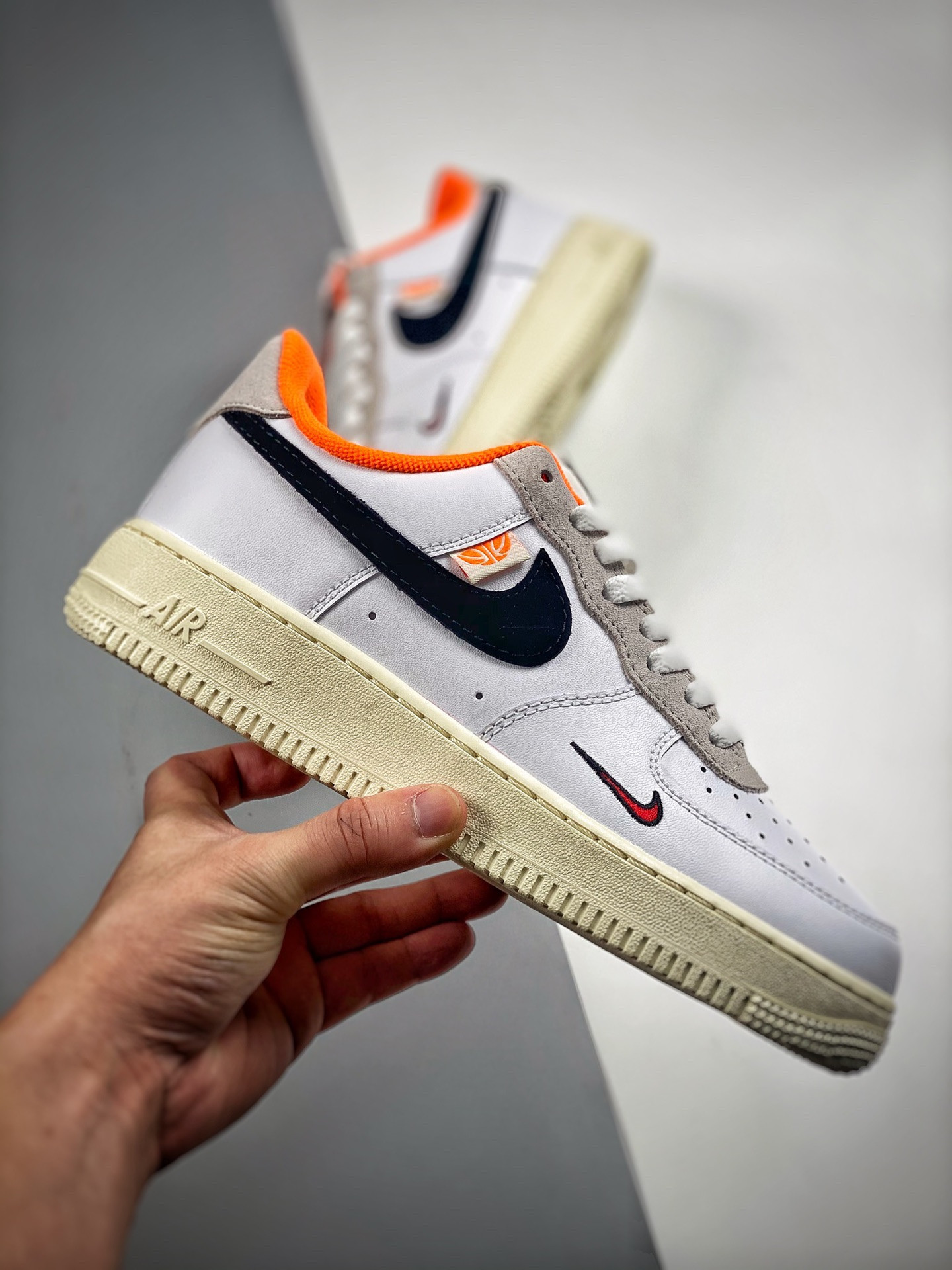 Nike Air Force 1 Low Hoops White Orange For Sale