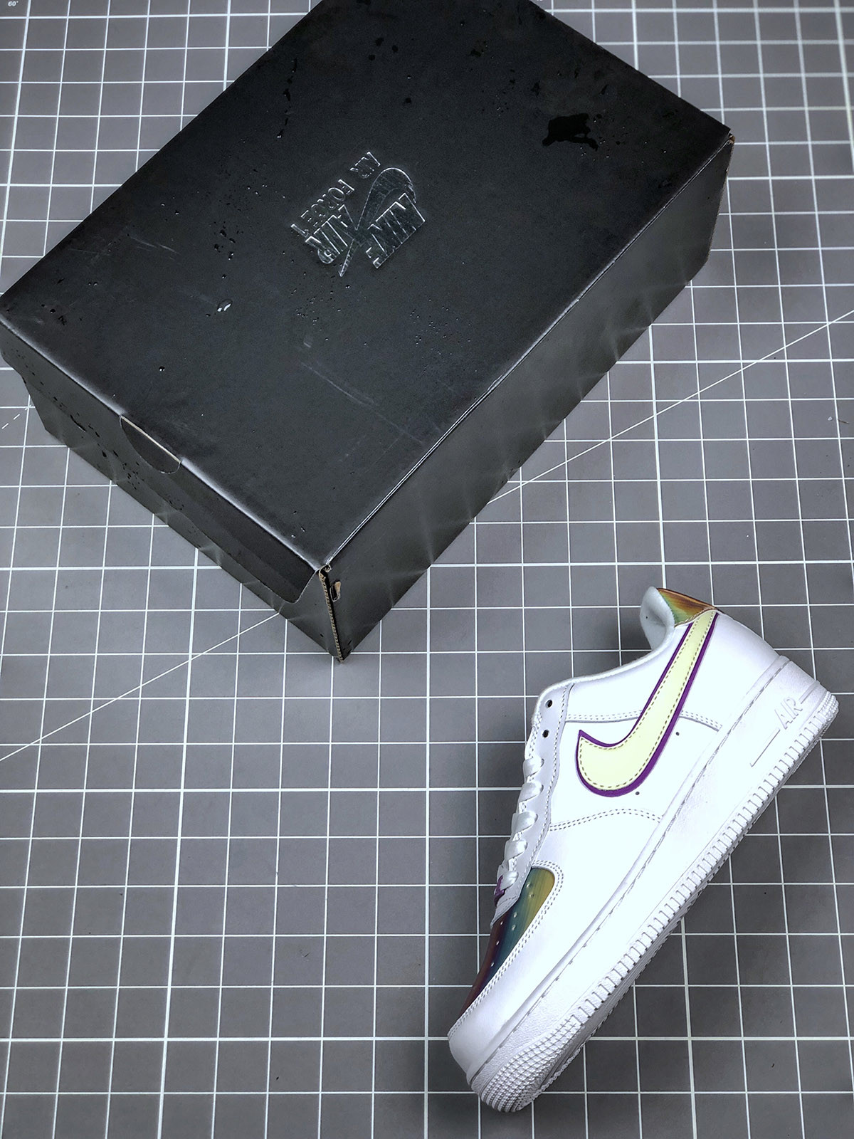 Nike Air Force 1 Low ‘Iridescent 2020’ White/Barely Volt-Hyper Blue For Sale