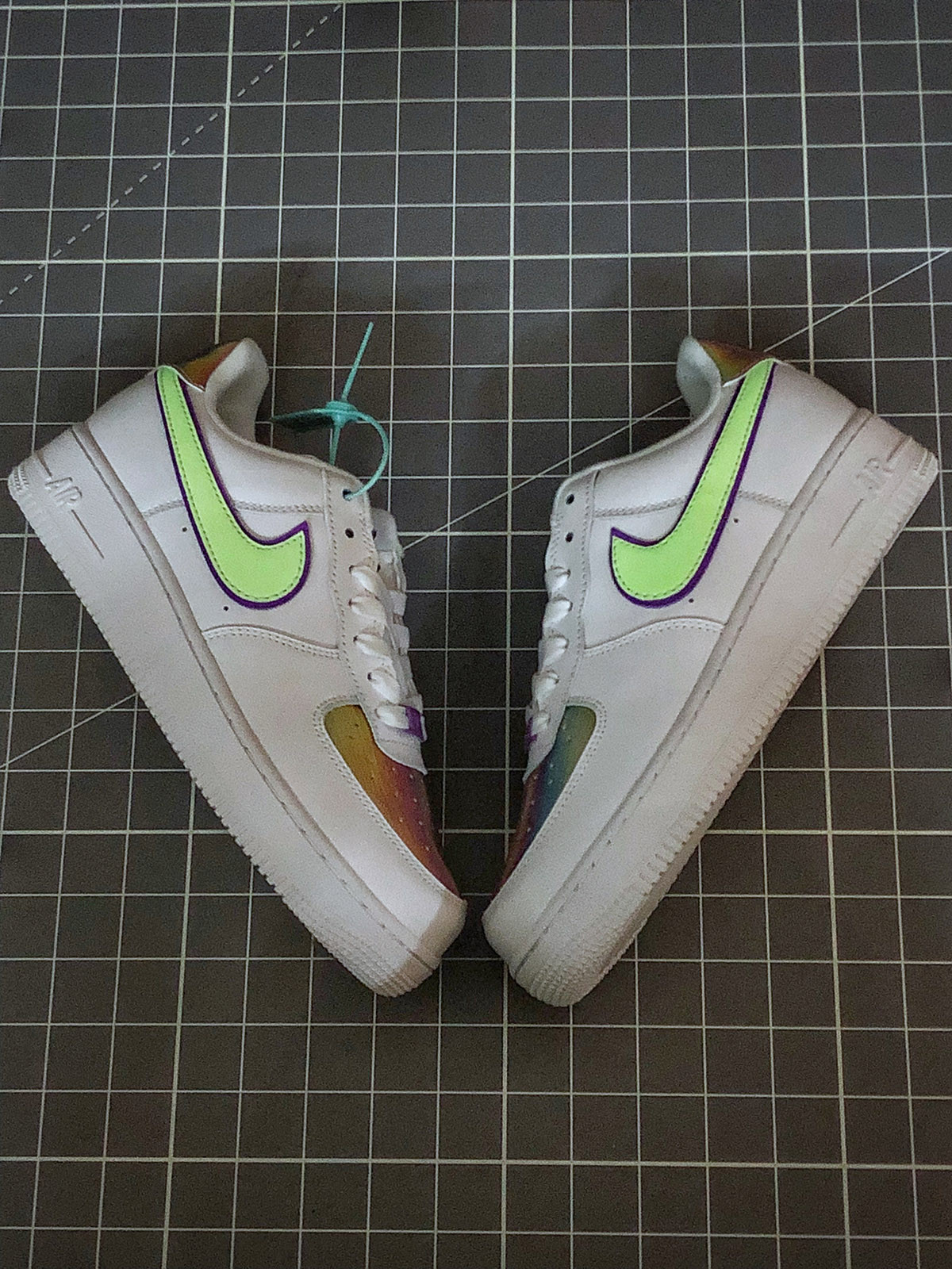 Nike Air Force 1 Low ‘Iridescent 2020’ White/Barely Volt-Hyper Blue For Sale