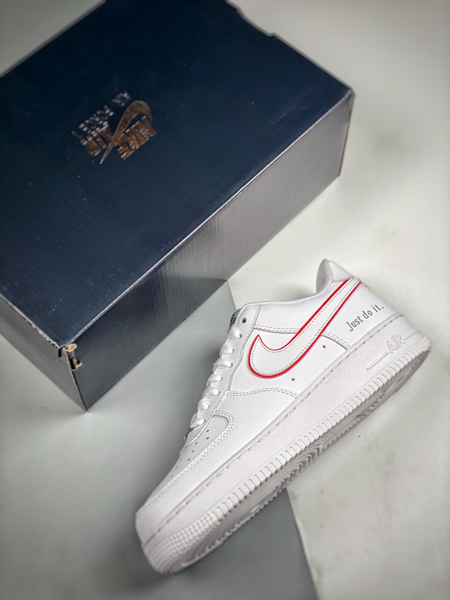 Nike Air Force 1 Low Just Do It White Red For Sale