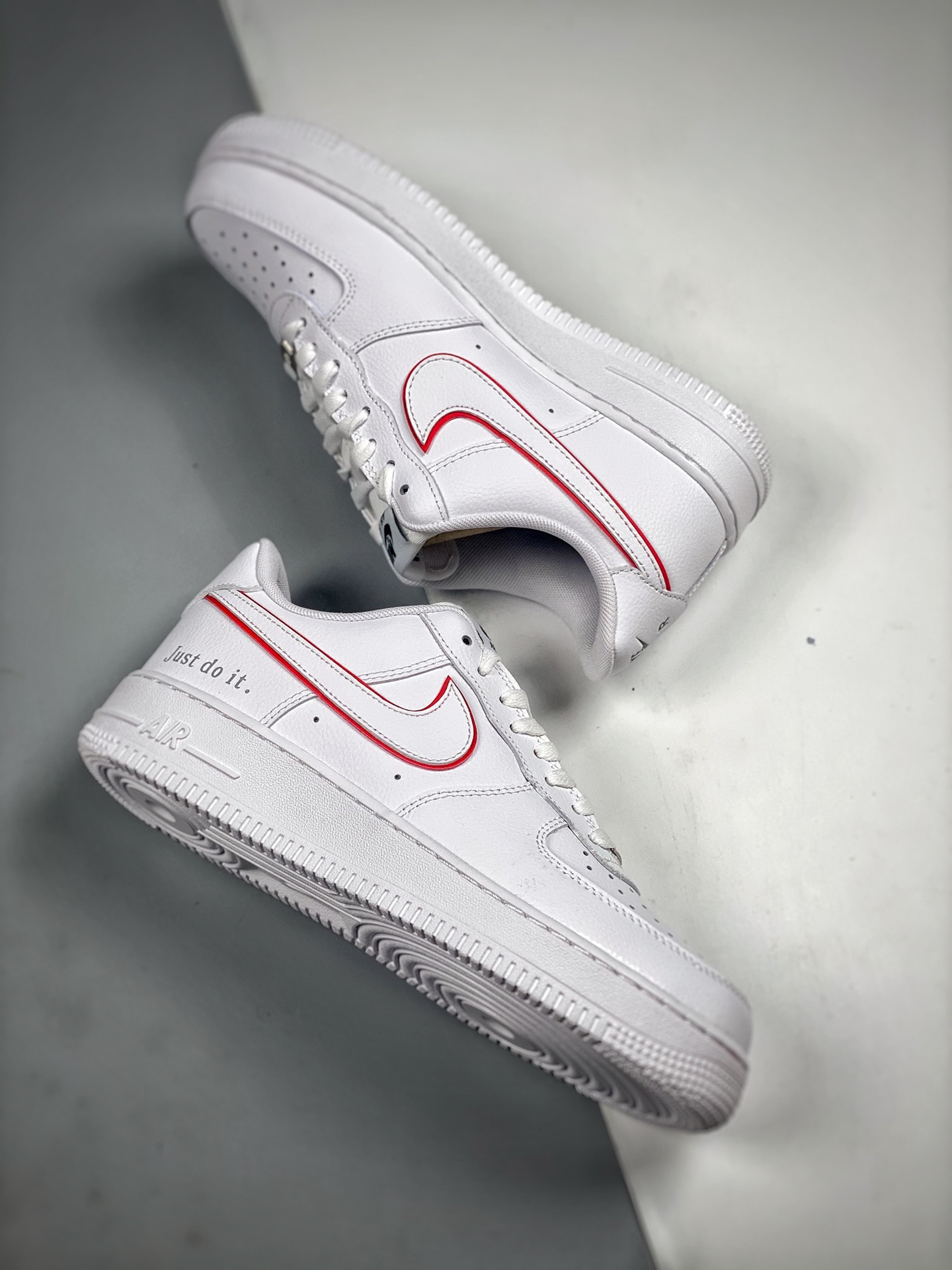 Nike Air Force 1 Low Just Do It White Red For Sale