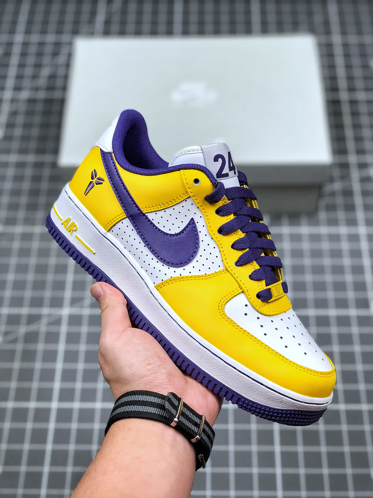 Nike Air Force 1 Low “Kobe Bryant” White/Varsity Purple-Varsity Maize For Sale