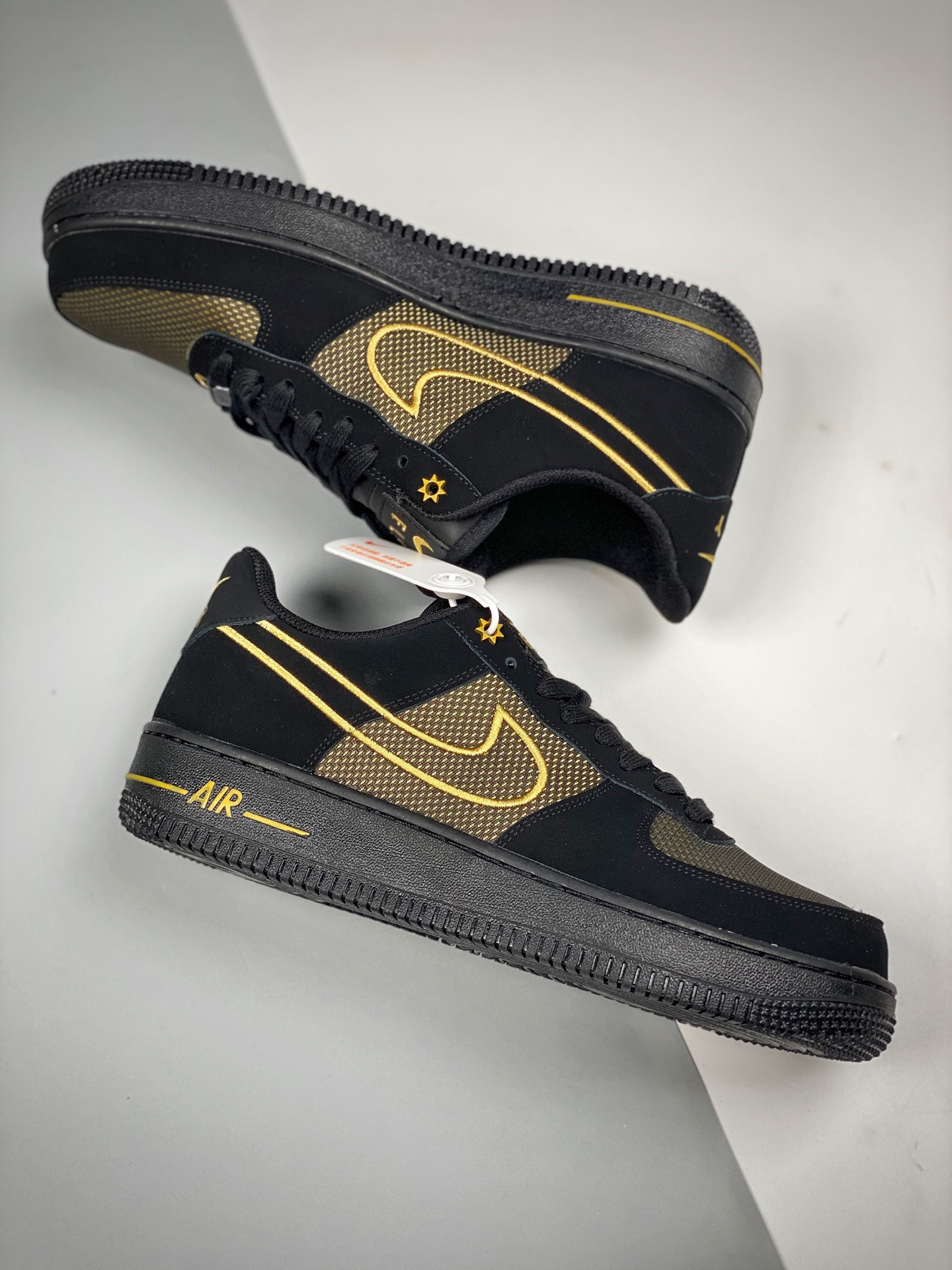 Nike Air Force 1 Low “Legendary” Black/Gum Light Brown/Metallic Gold For Sale
