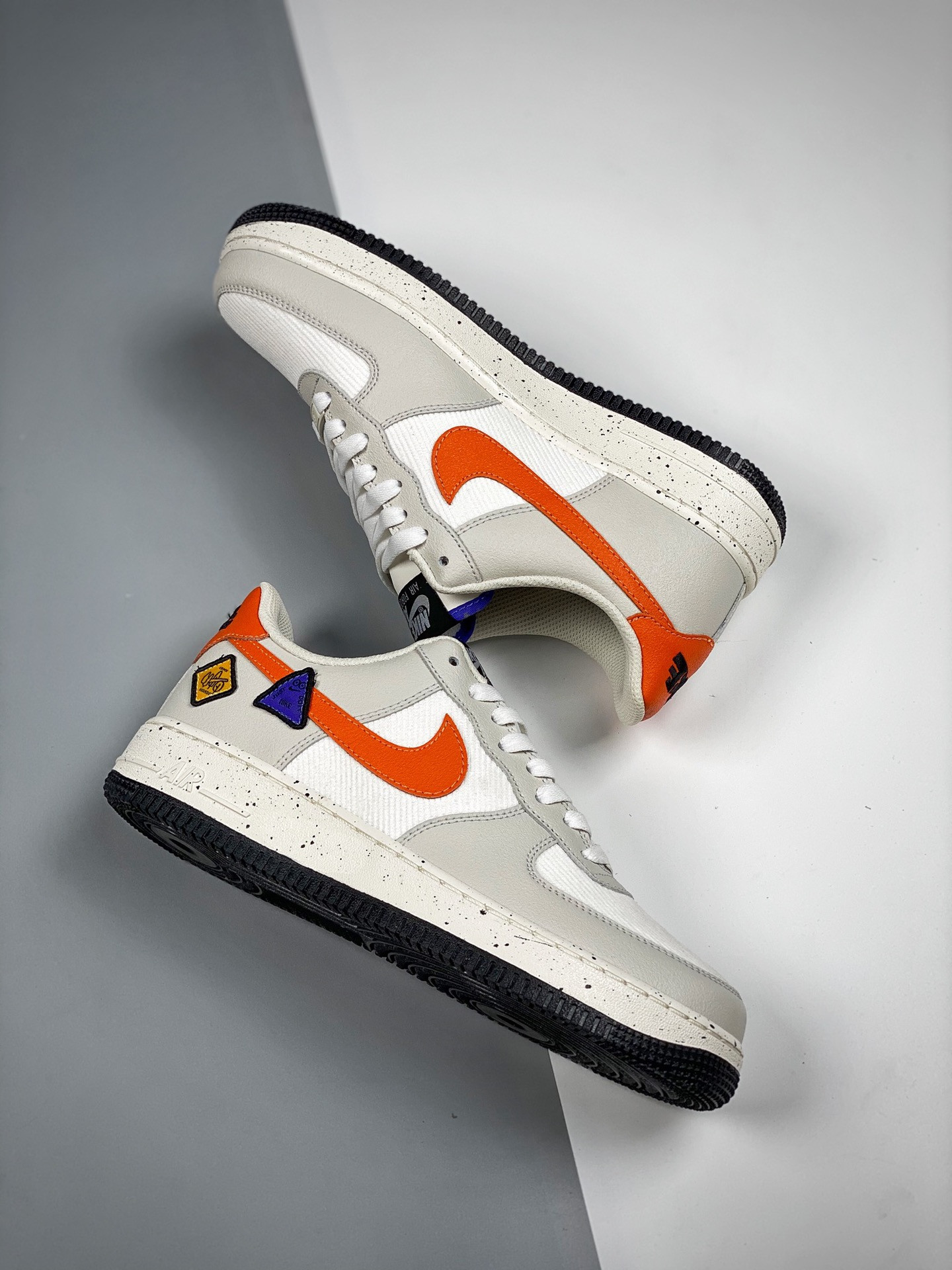 Nike Air Force 1 Low Light Bone/Sail-White-Blue Stone-Starfish Orange For Sale