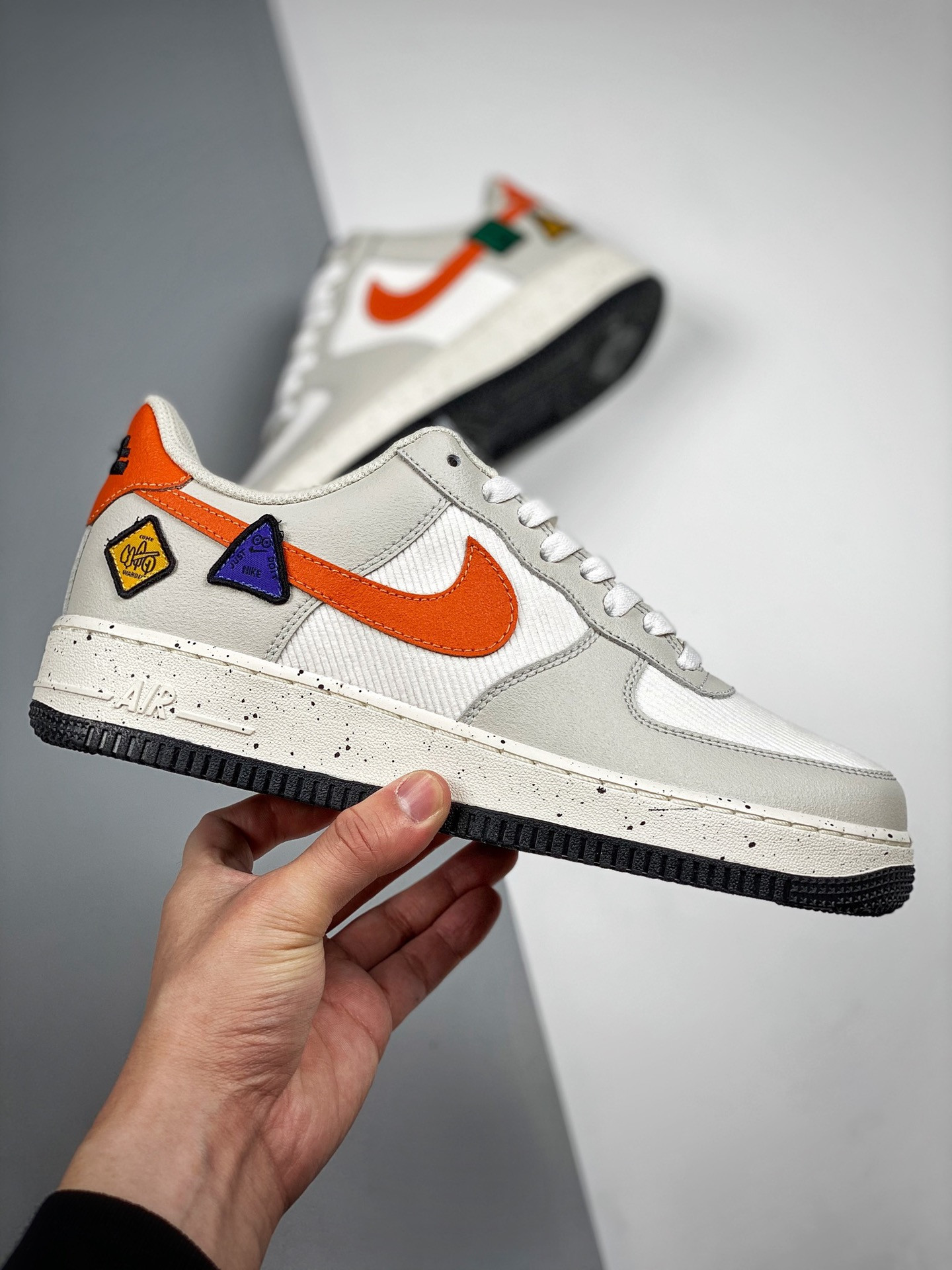 Nike Air Force 1 Low Light Bone/Sail-White-Blue Stone-Starfish Orange For Sale