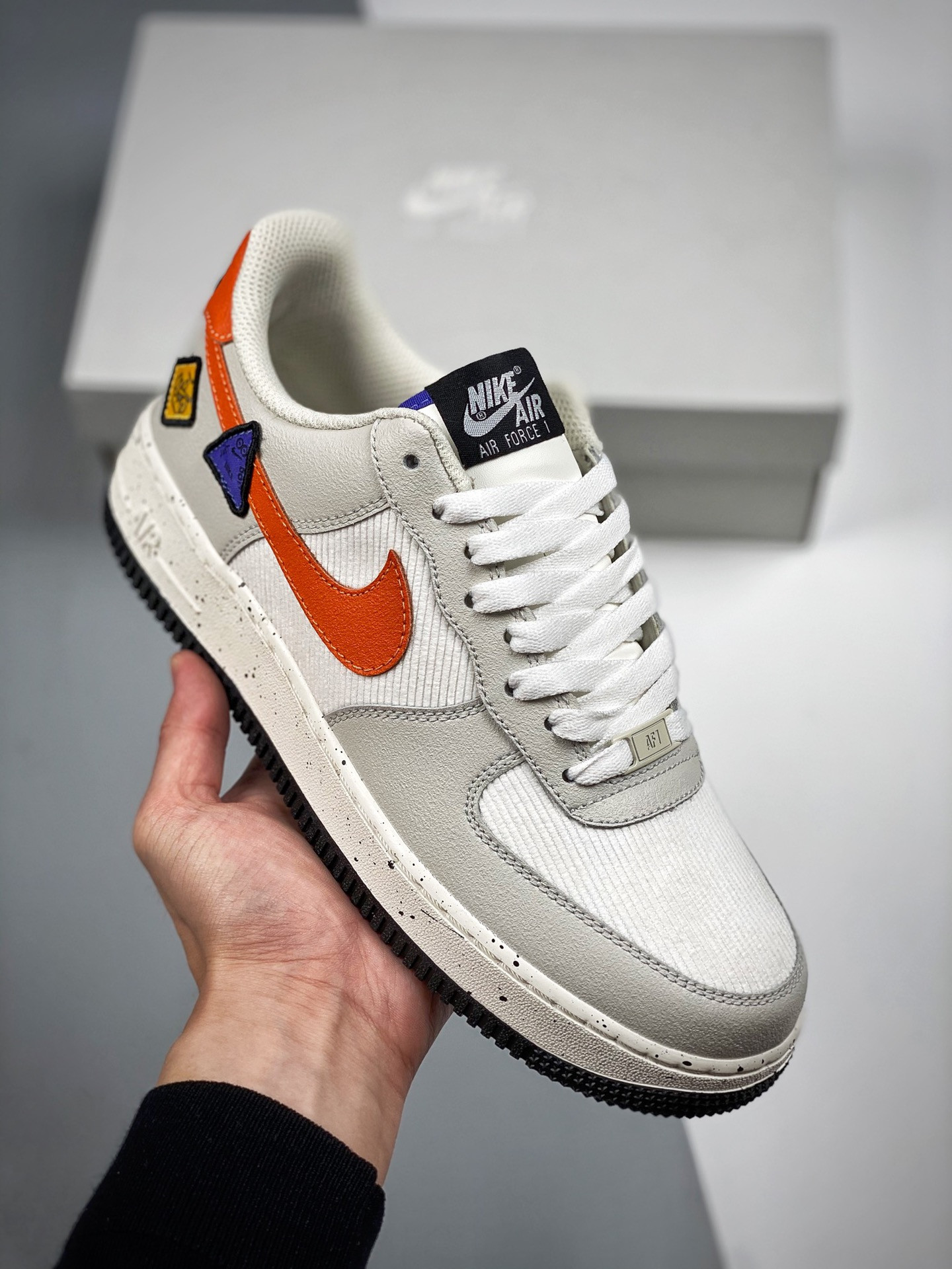Nike Air Force 1 Low Light Bone/Sail-White-Blue Stone-Starfish Orange For Sale