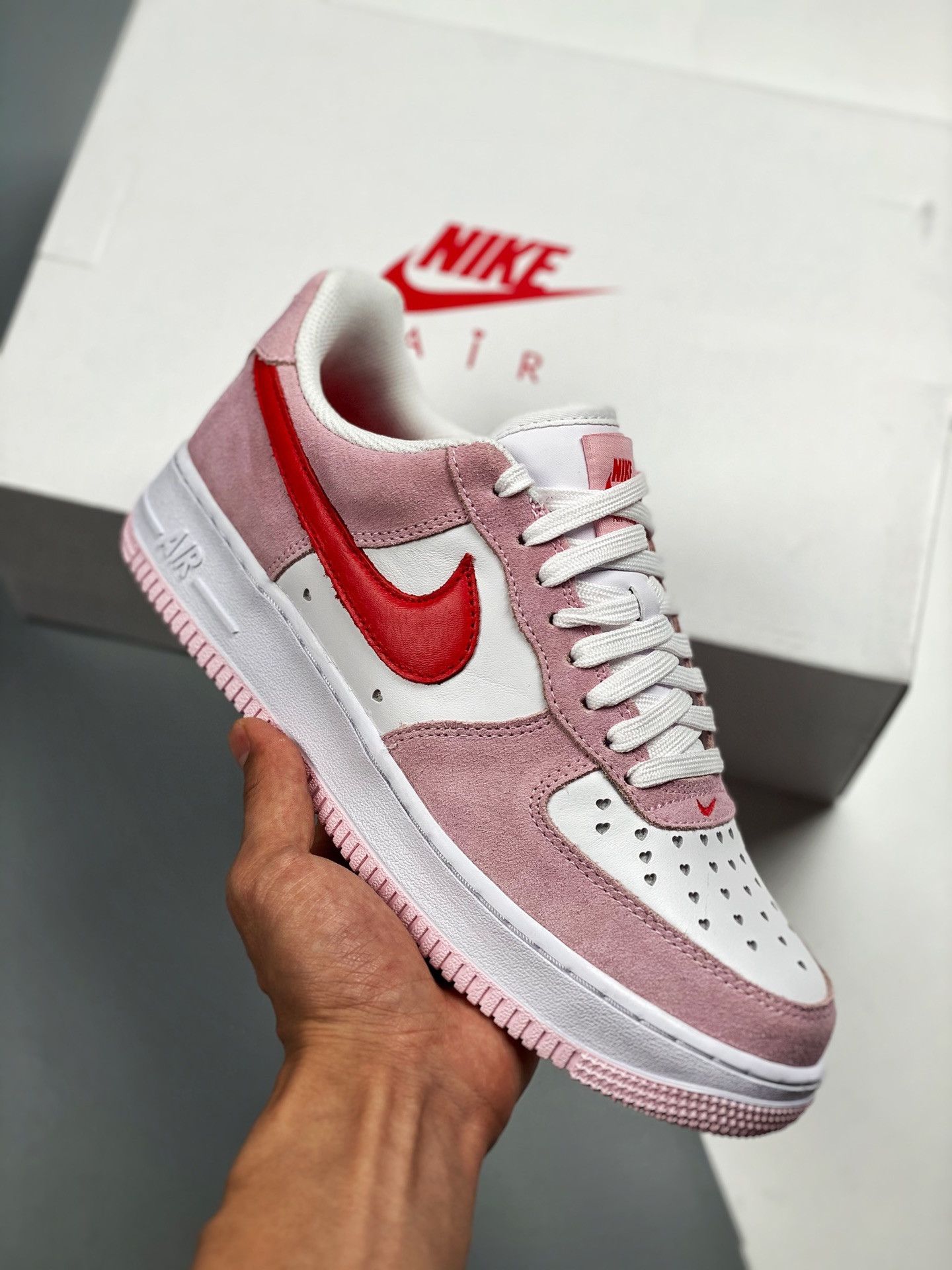 Nike Air Force 1 Low “Love Letter” Tulip Pink/White/University Red For Sale