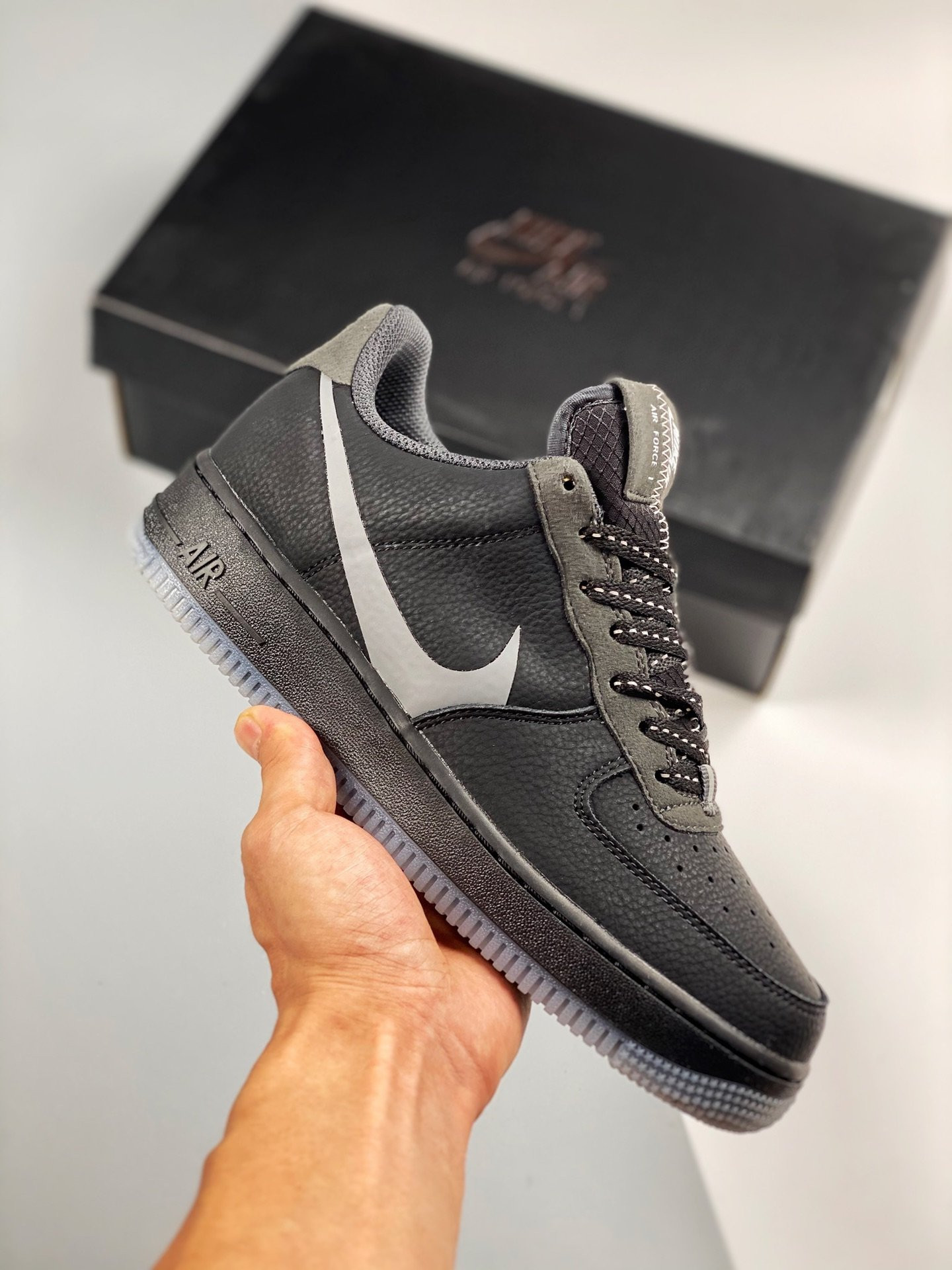Nike Air Force 1 Low LV 8 ‘Big Swoosh’ Black For Sale