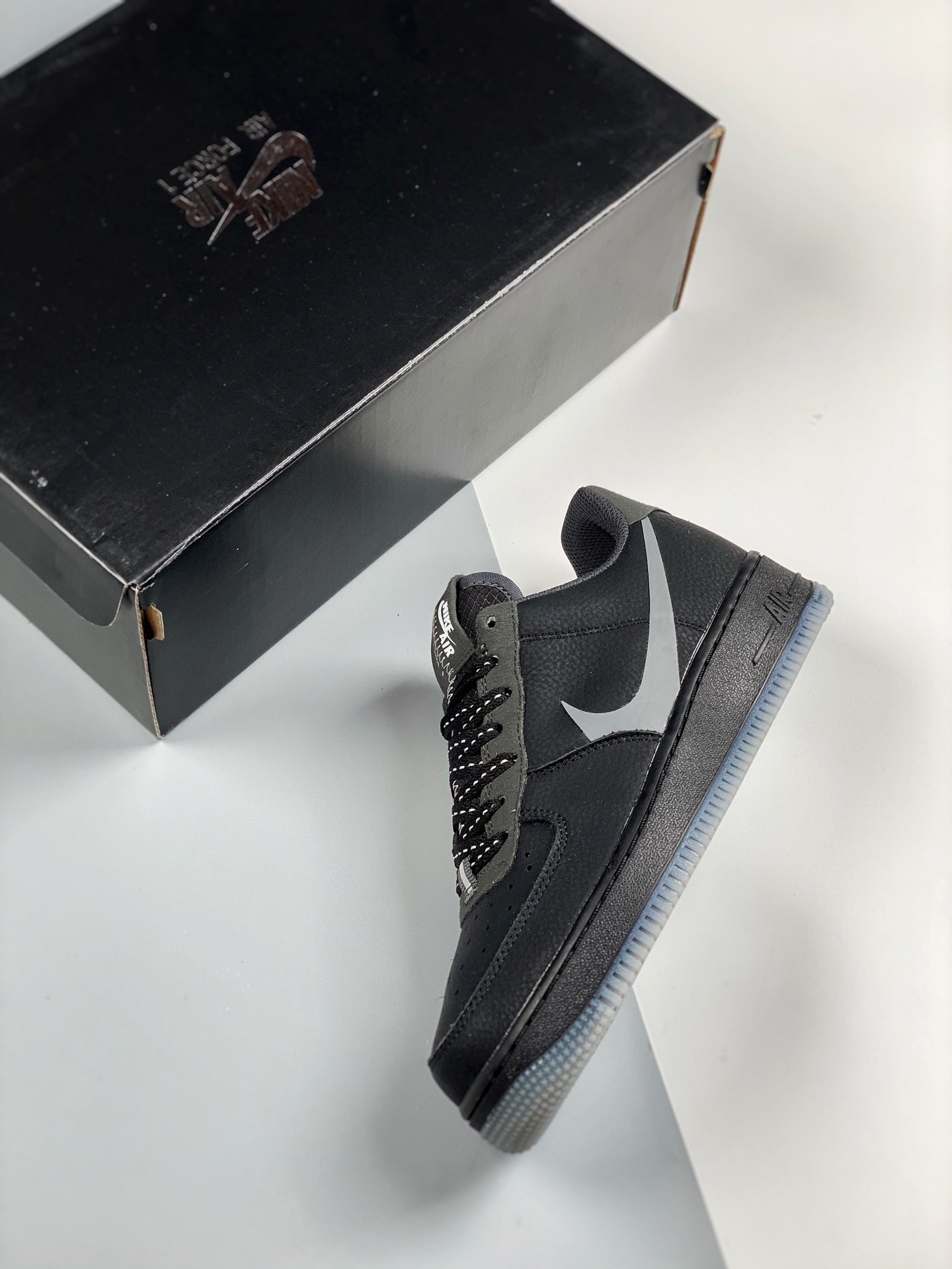 Nike Air Force 1 Low LV 8 ‘Big Swoosh’ Black For Sale
