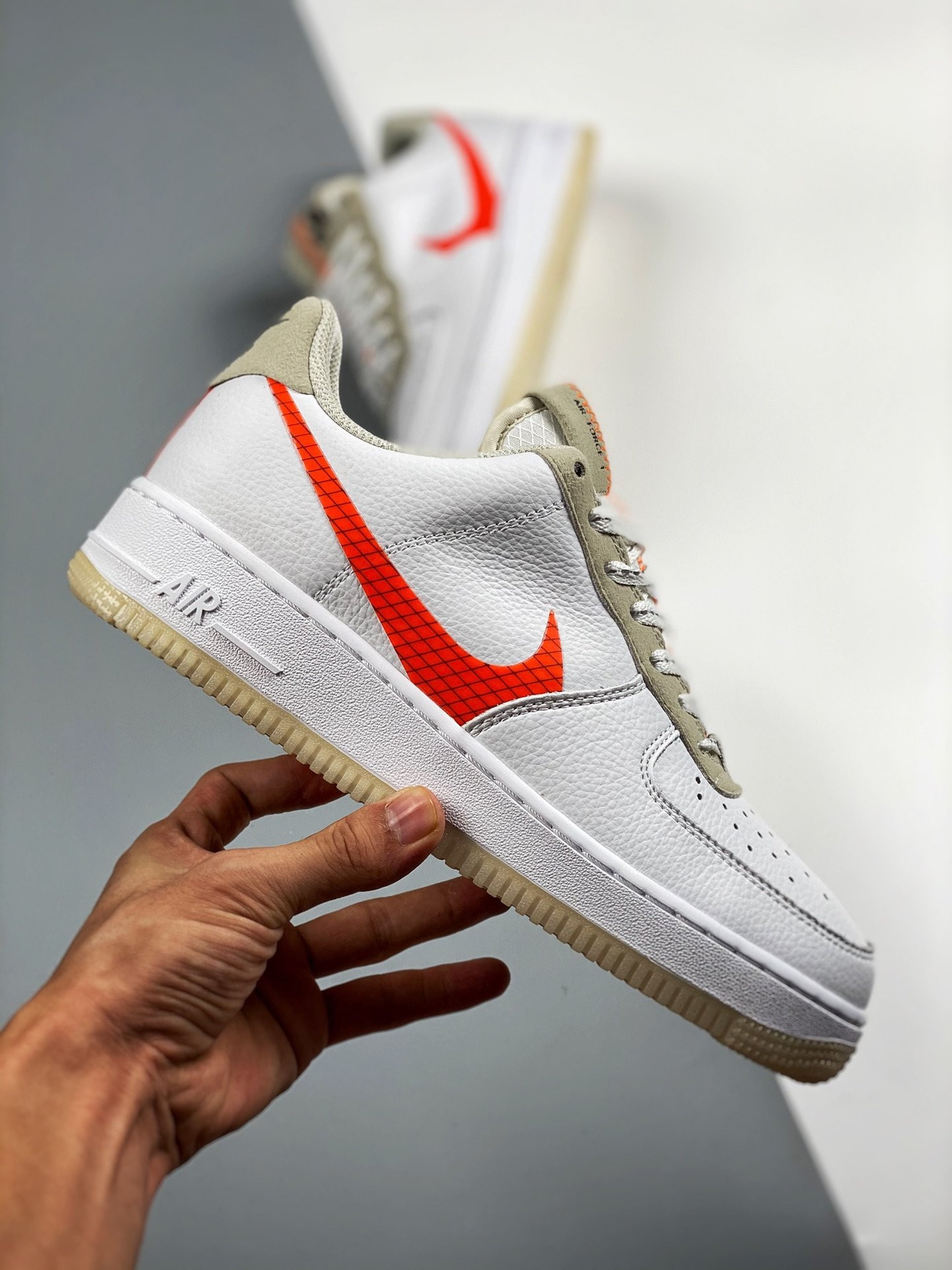 Nike Air Force 1 Low LV 8 ‘Big Swoosh’ White/Orange For Sale