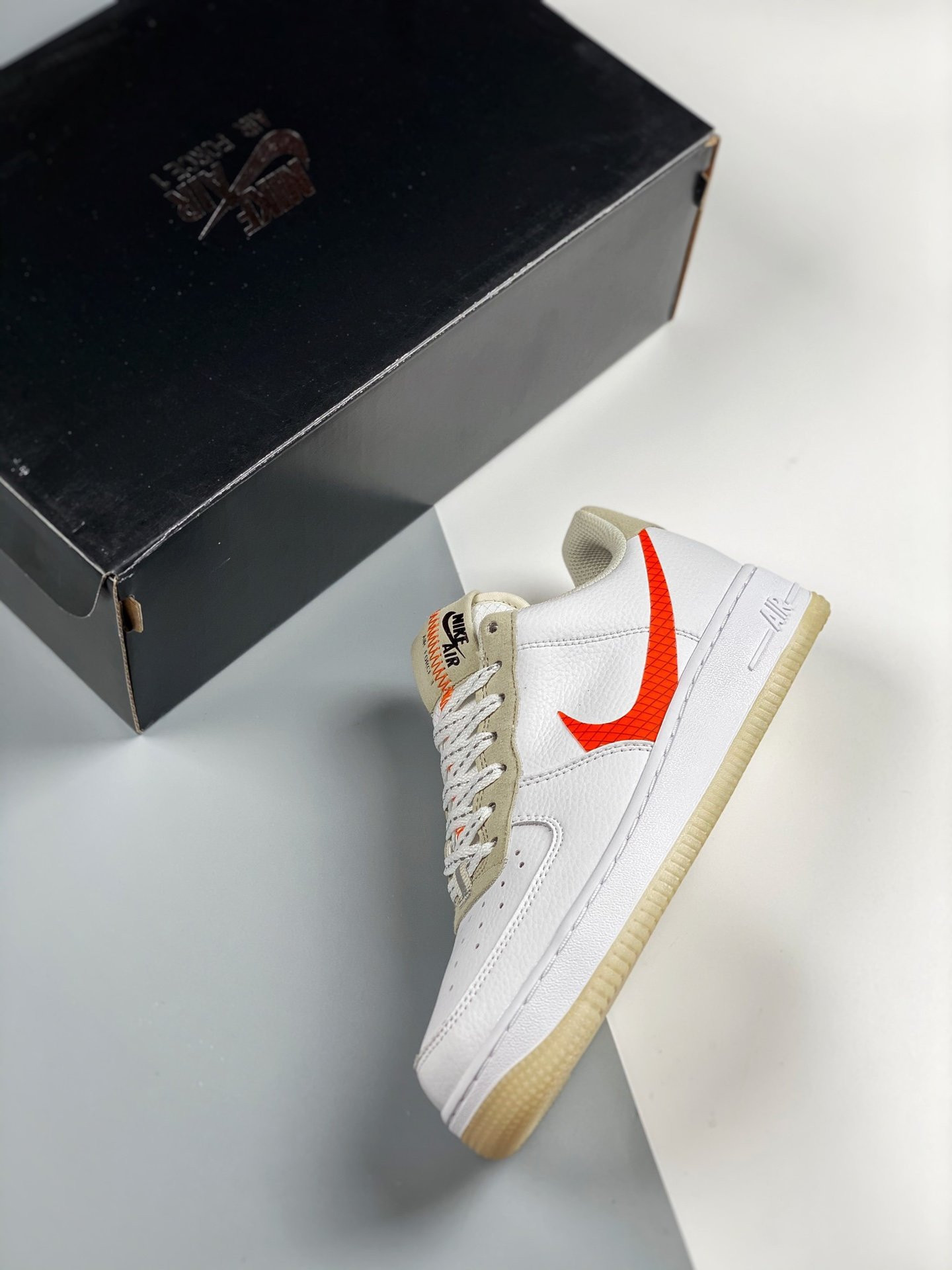 Nike Air Force 1 Low LV 8 ‘Big Swoosh’ White/Orange For Sale