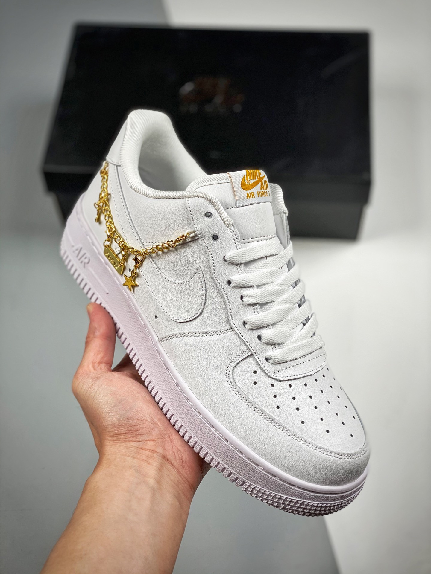 Nike Air Force 1 Low LX “Lucky Charms” White/Metallic Gold-Flat Gold For Sale