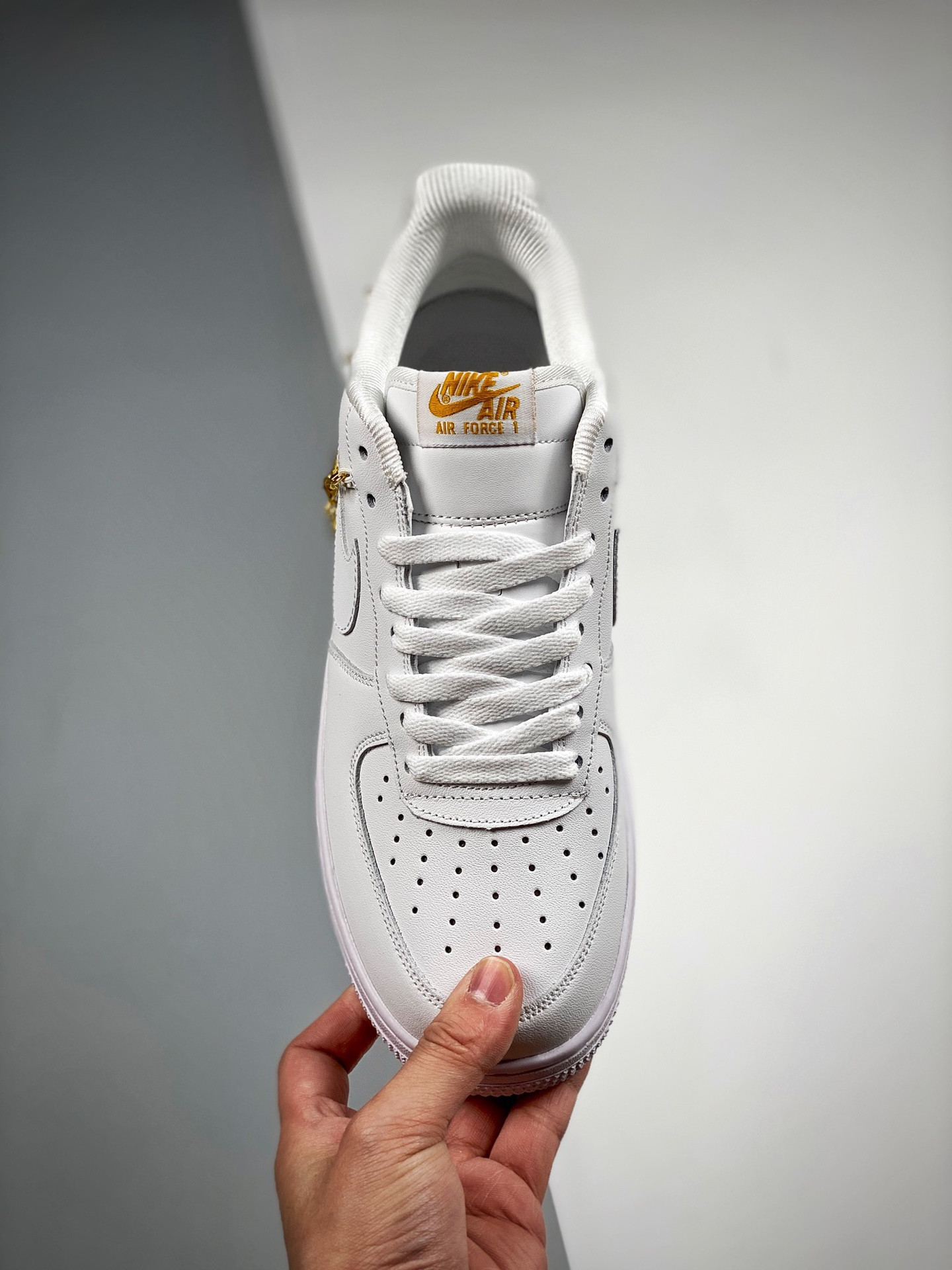 Nike Air Force 1 Low LX “Lucky Charms” White/Metallic Gold-Flat Gold For Sale