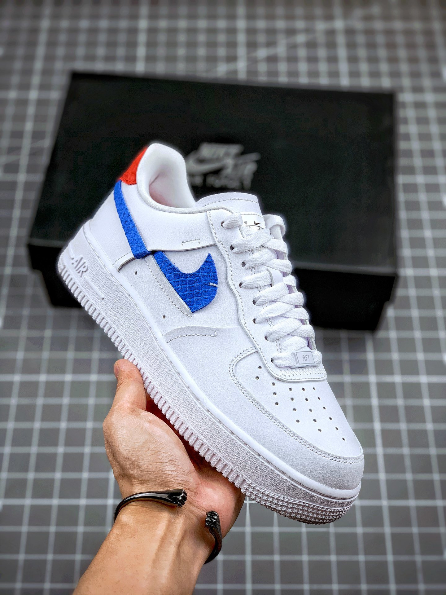 Nike Air Force 1 Low LXX Snakeskin Red Blue For Sale