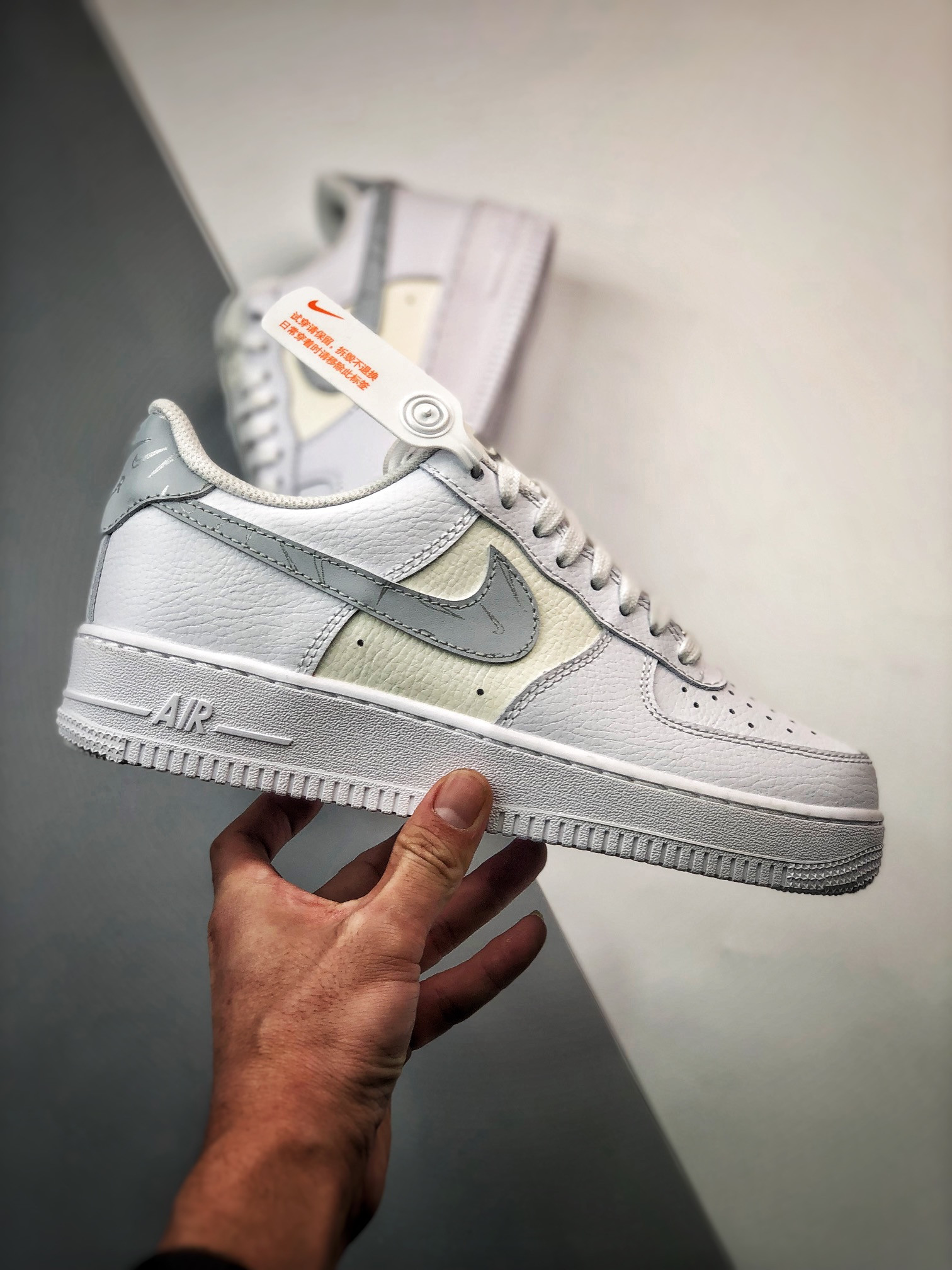 Nike Air Force 1 Low Mini Swooshes White Cream For Sale