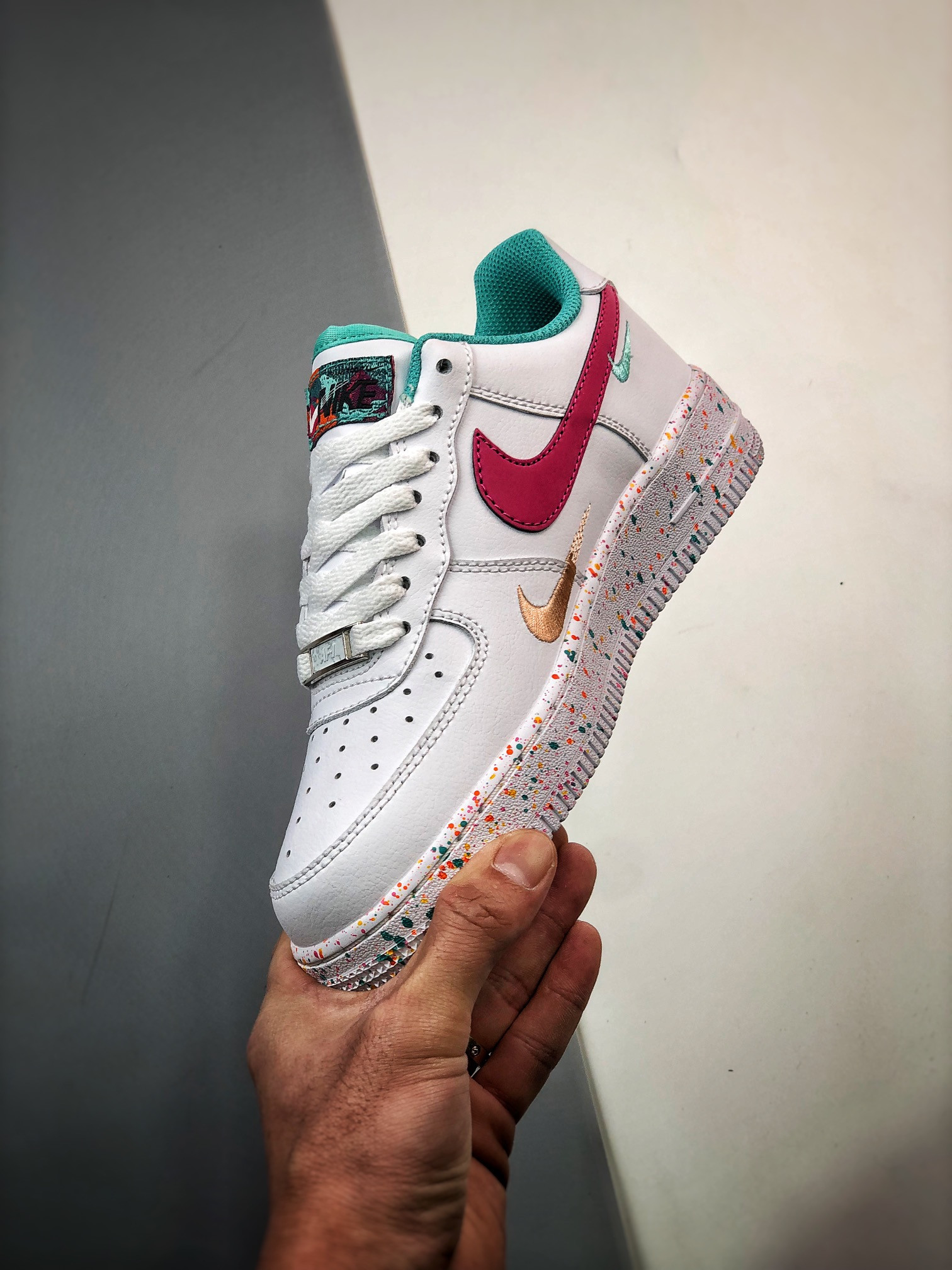 Nike Air Force 1 Low Multi-Color White Teal For Sale