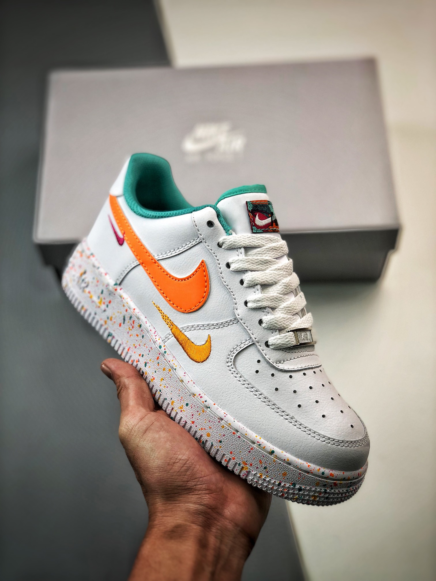 Nike Air Force 1 Low Multi-Color White Teal For Sale