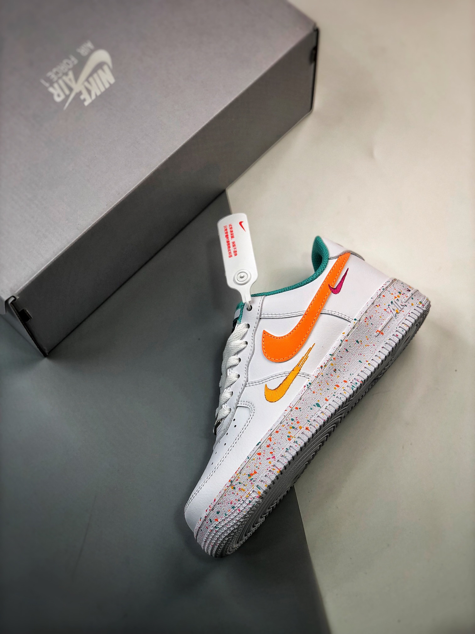 Nike Air Force 1 Low Multi-Color White Teal For Sale