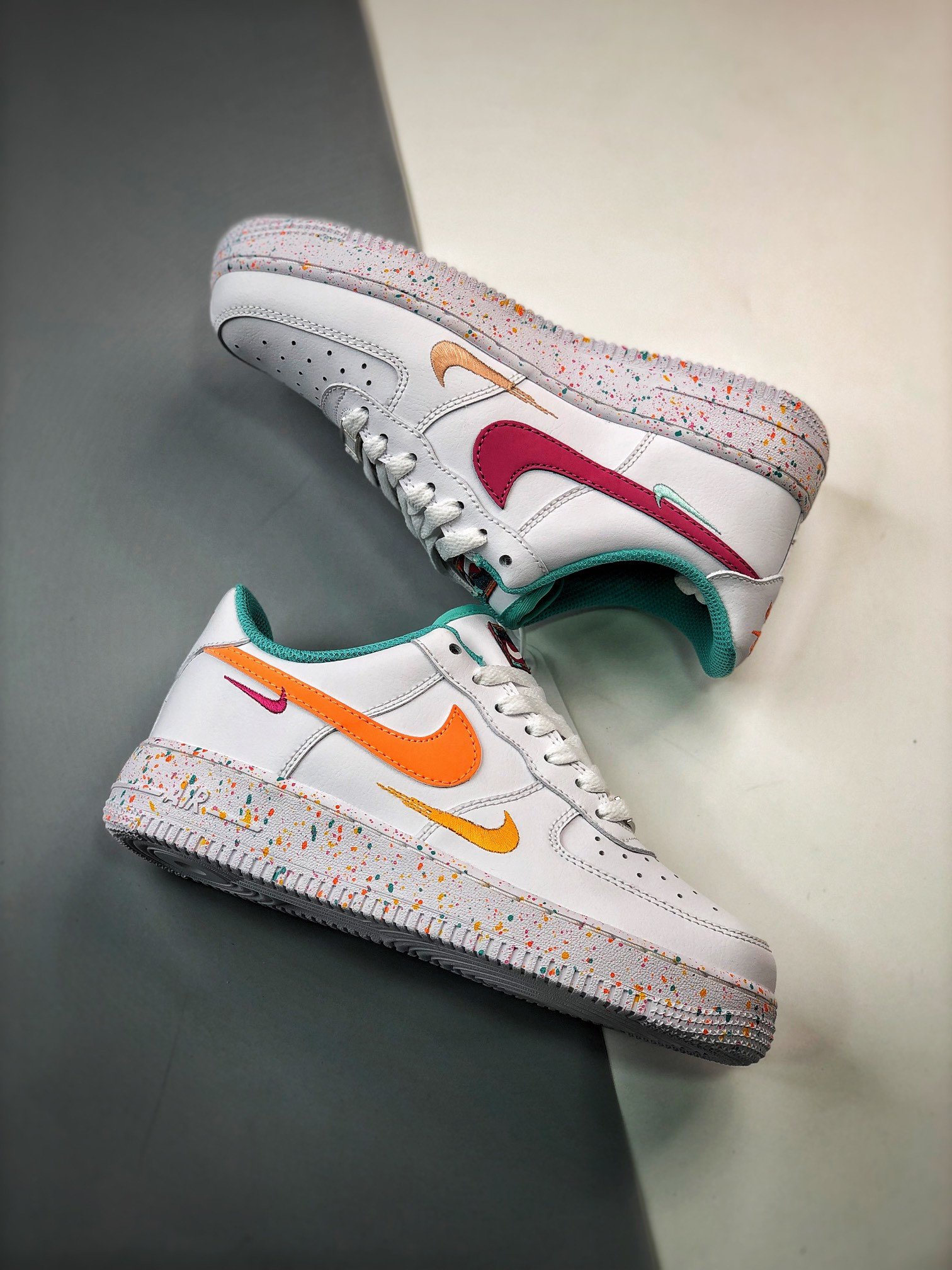 Nike Air Force 1 Low Multi-Color White Teal For Sale