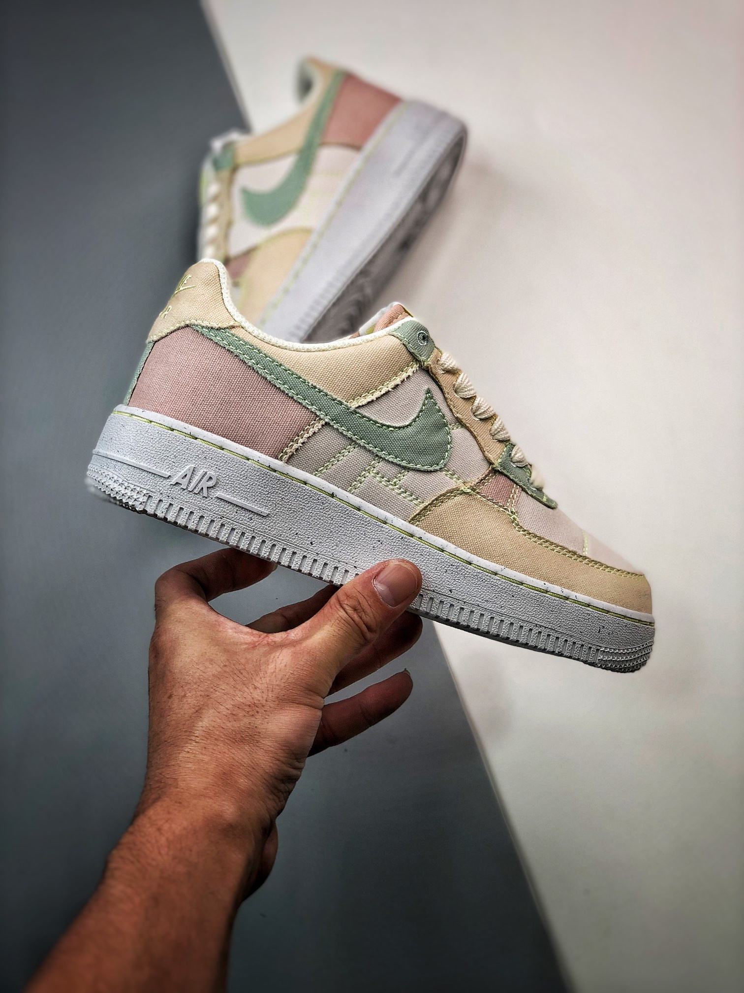Nike Air Force 1 Low “Multicolor” Tan/Green-Pink For Sale