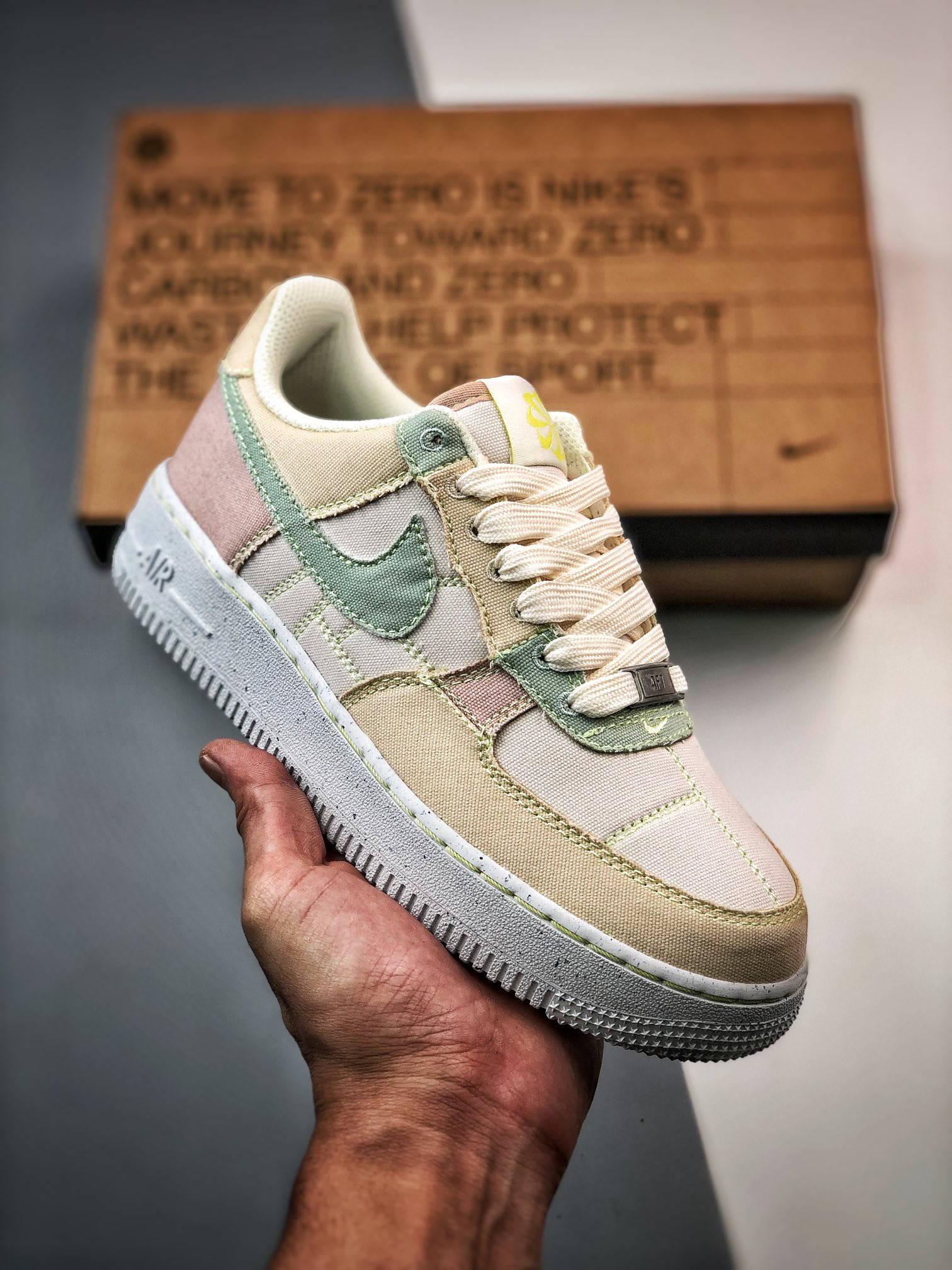 Nike Air Force 1 Low “Multicolor” Tan/Green-Pink For Sale