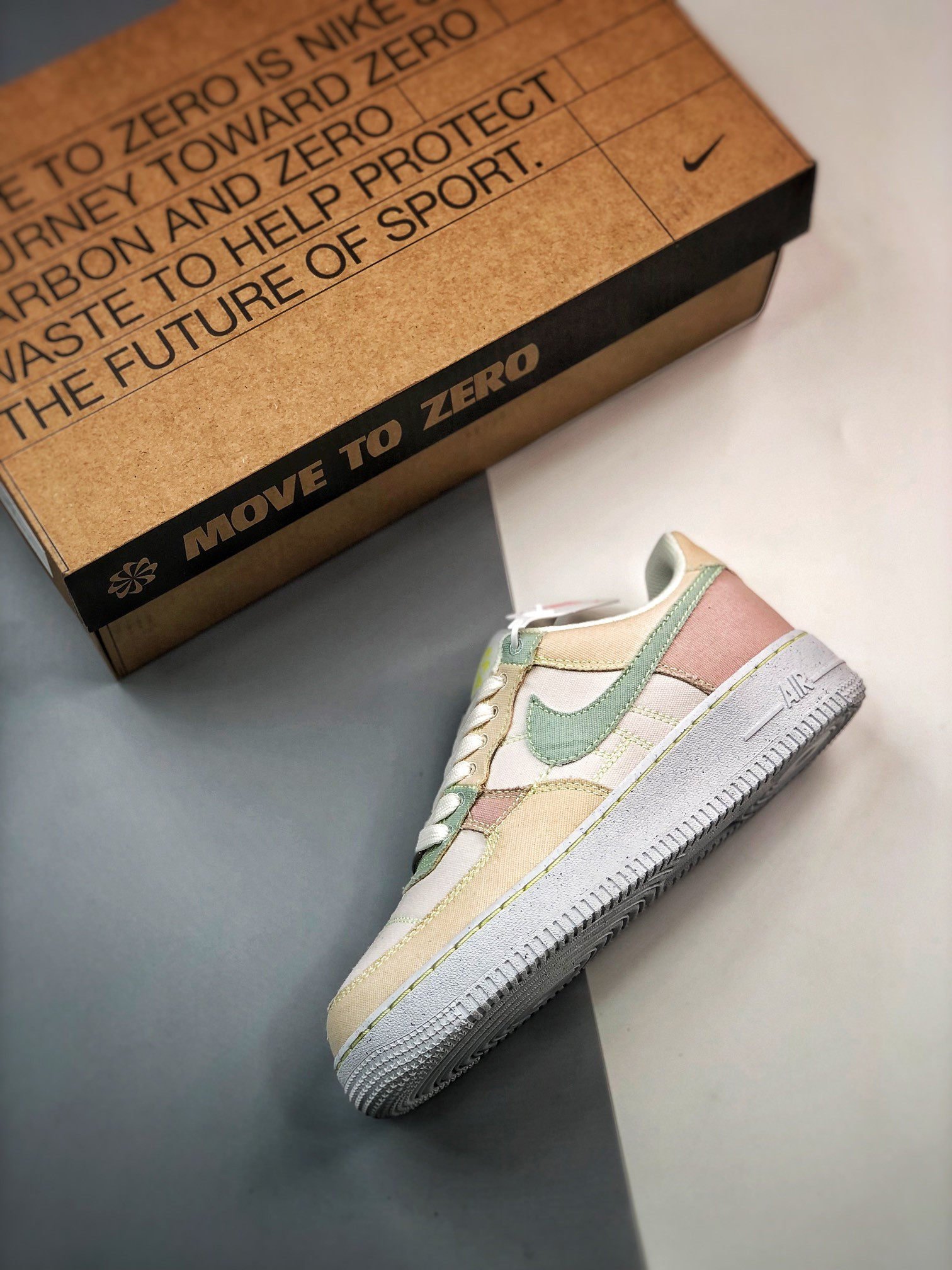 Nike Air Force 1 Low “Multicolor” Tan/Green-Pink For Sale