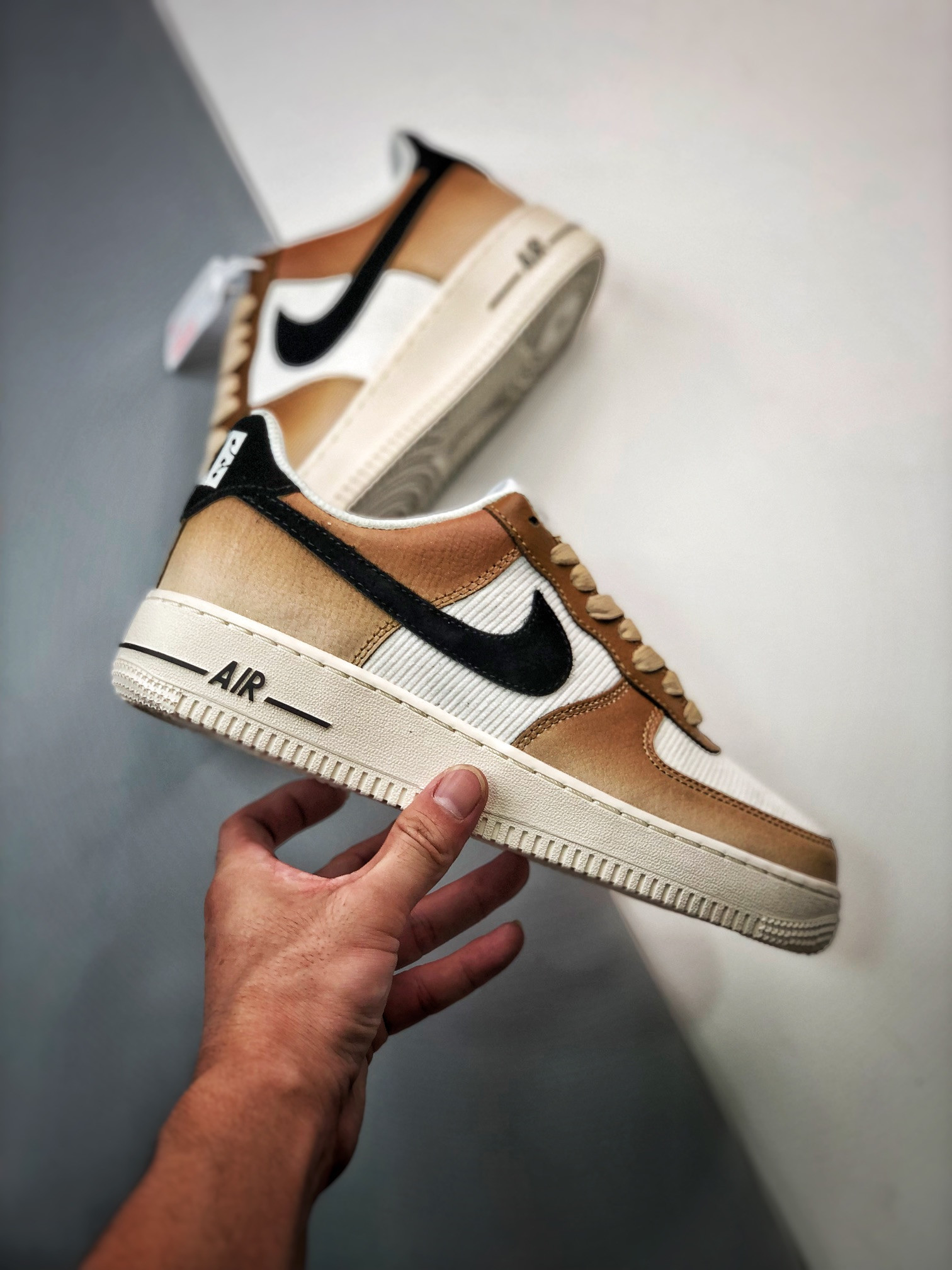 Nike Air Force 1 Low “Mushroom” White/Brown-Black For Sale