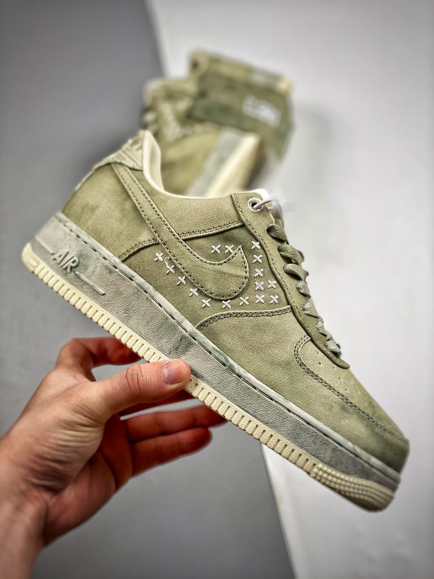 Nike Air Force 1 Low NAI-KE Olive/Sail For Sale
