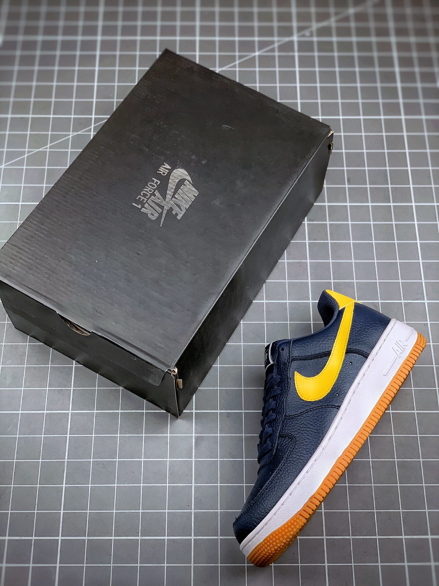 Nike Air Force 1 Low Navy Yellow For Sale