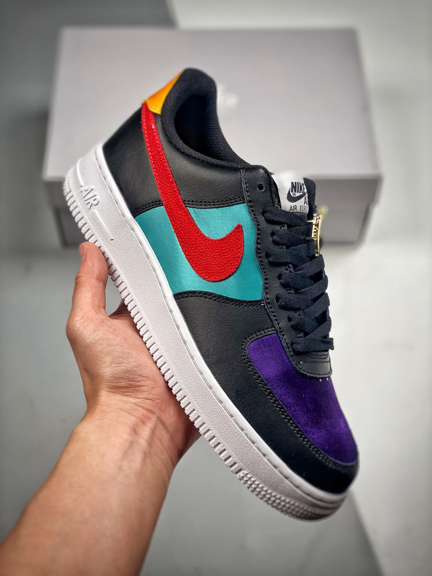 Nike Air Force 1 Low “NBA And WNBA” Black/Washed Teal/Court Purple/Gym Red For Sale
