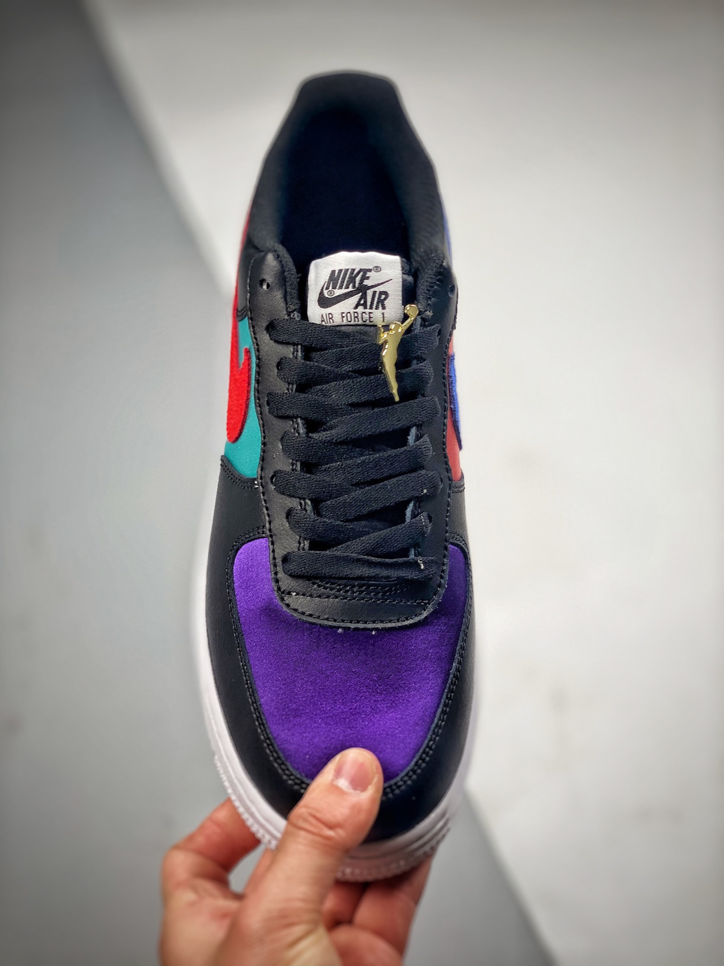 Nike Air Force 1 Low “NBA And WNBA” Black/Washed Teal/Court Purple/Gym Red For Sale