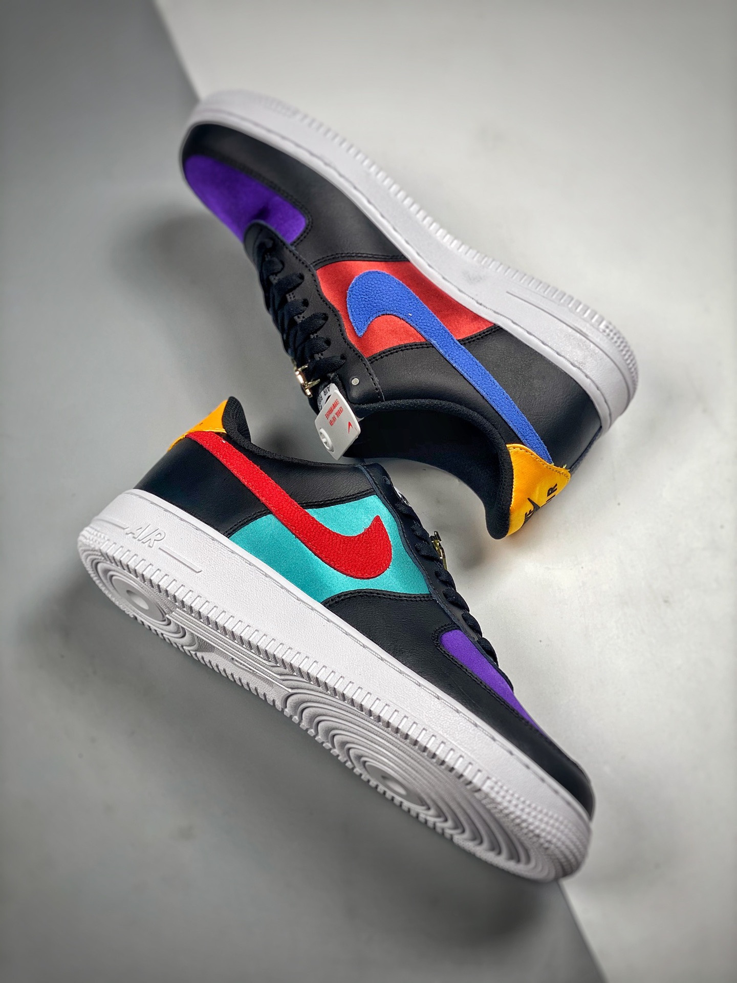 Nike Air Force 1 Low “NBA And WNBA” Black/Washed Teal/Court Purple/Gym Red For Sale