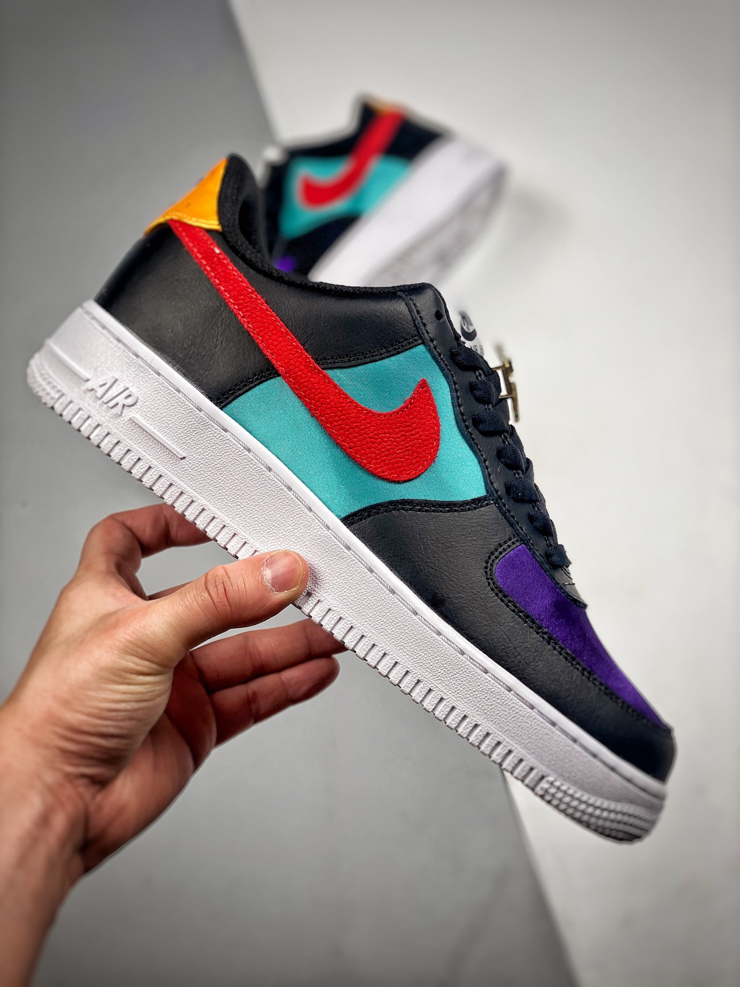Nike Air Force 1 Low “NBA And WNBA” Black/Washed Teal/Court Purple/Gym Red For Sale