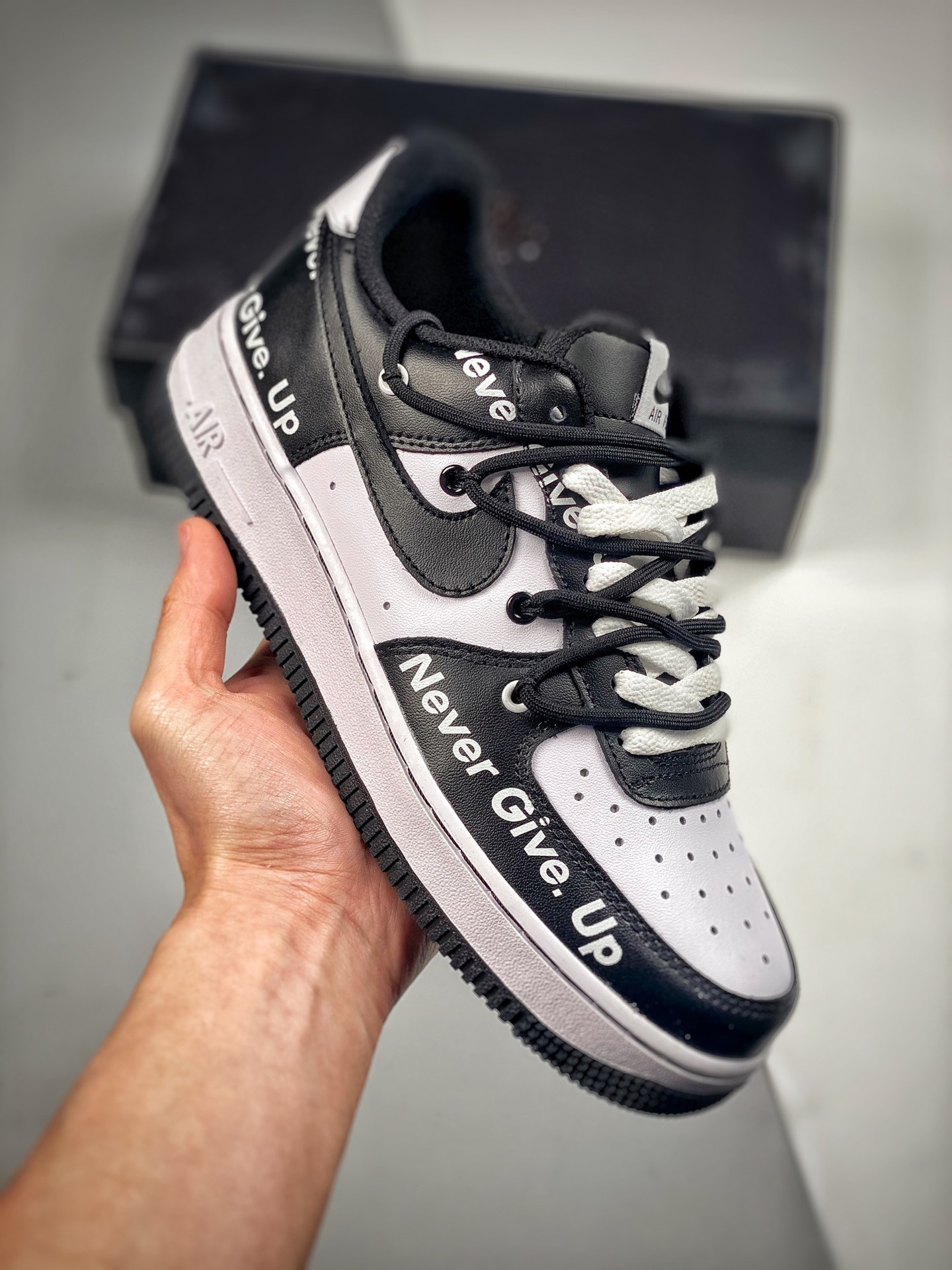 Nike Air Force 1 Low ‘Never Give up’ Black White For Sale