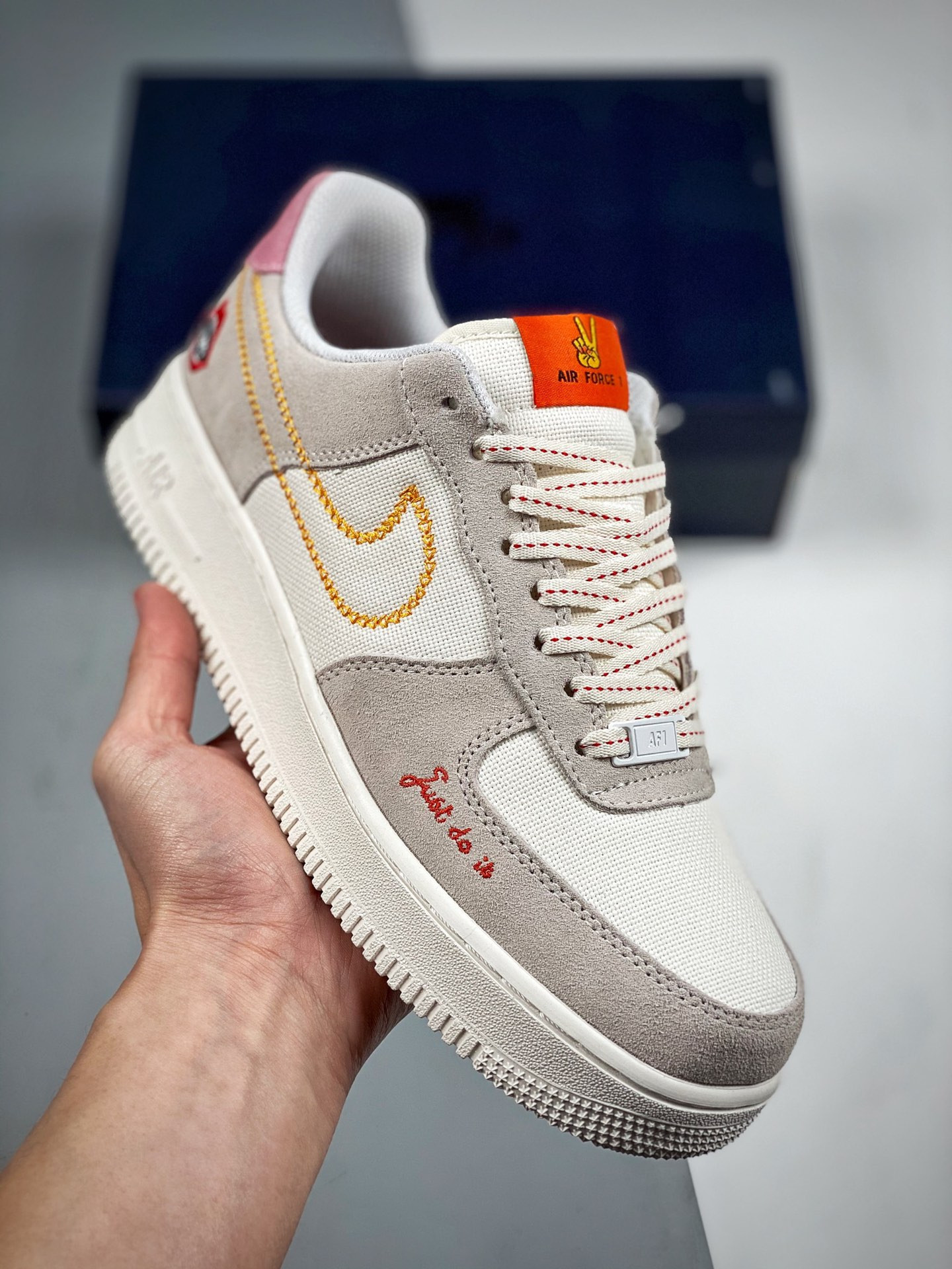 Nike Air Force 1 Low “Peace” White Orange For Sale