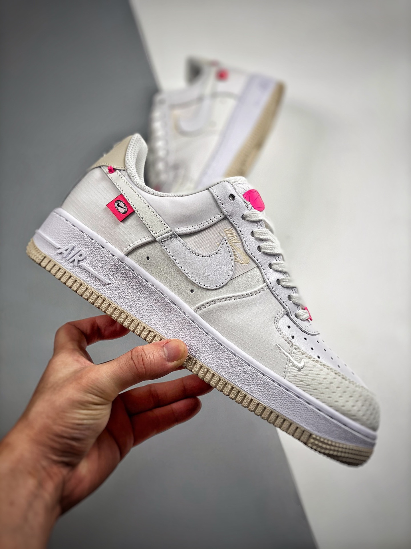 Nike Air Force 1 Low Pink Bling White/Pink For Sale