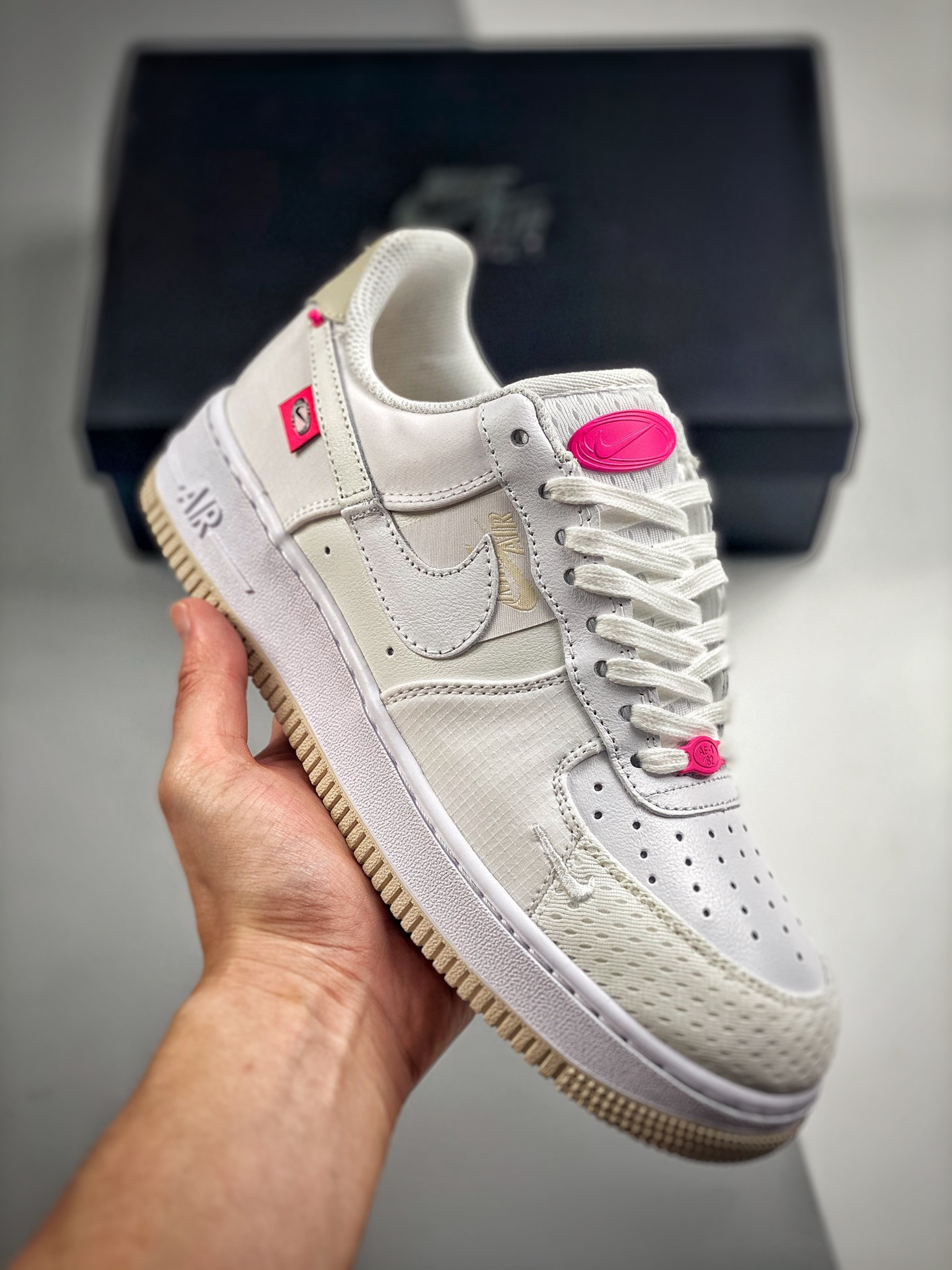 Nike Air Force 1 Low Pink Bling White/Pink For Sale