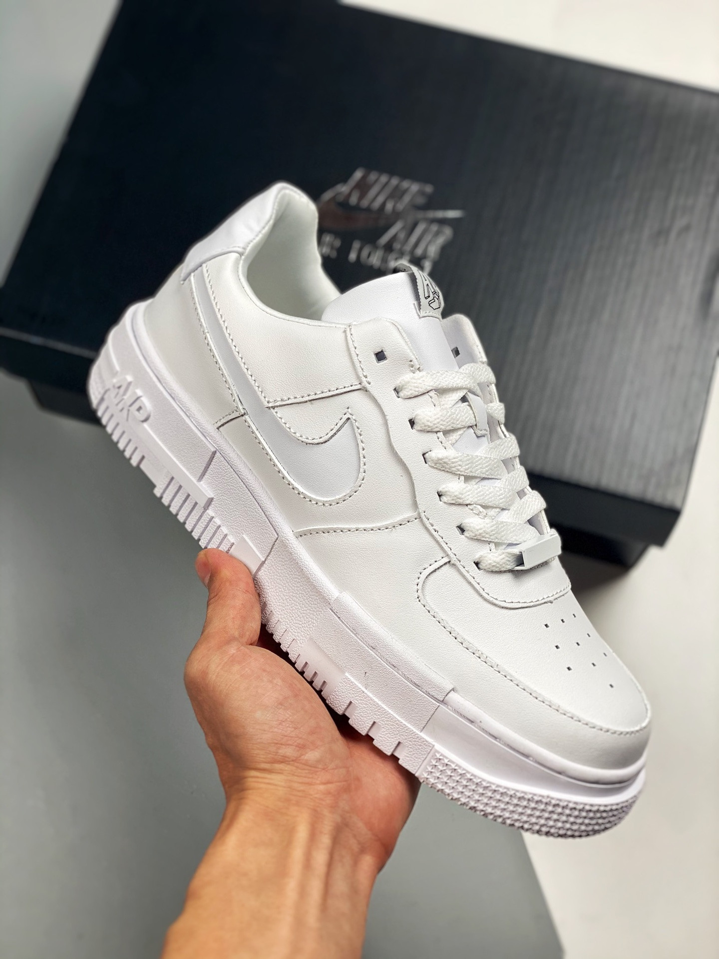 Nike Air Force 1 Low Pixel “Triple White” For Sale