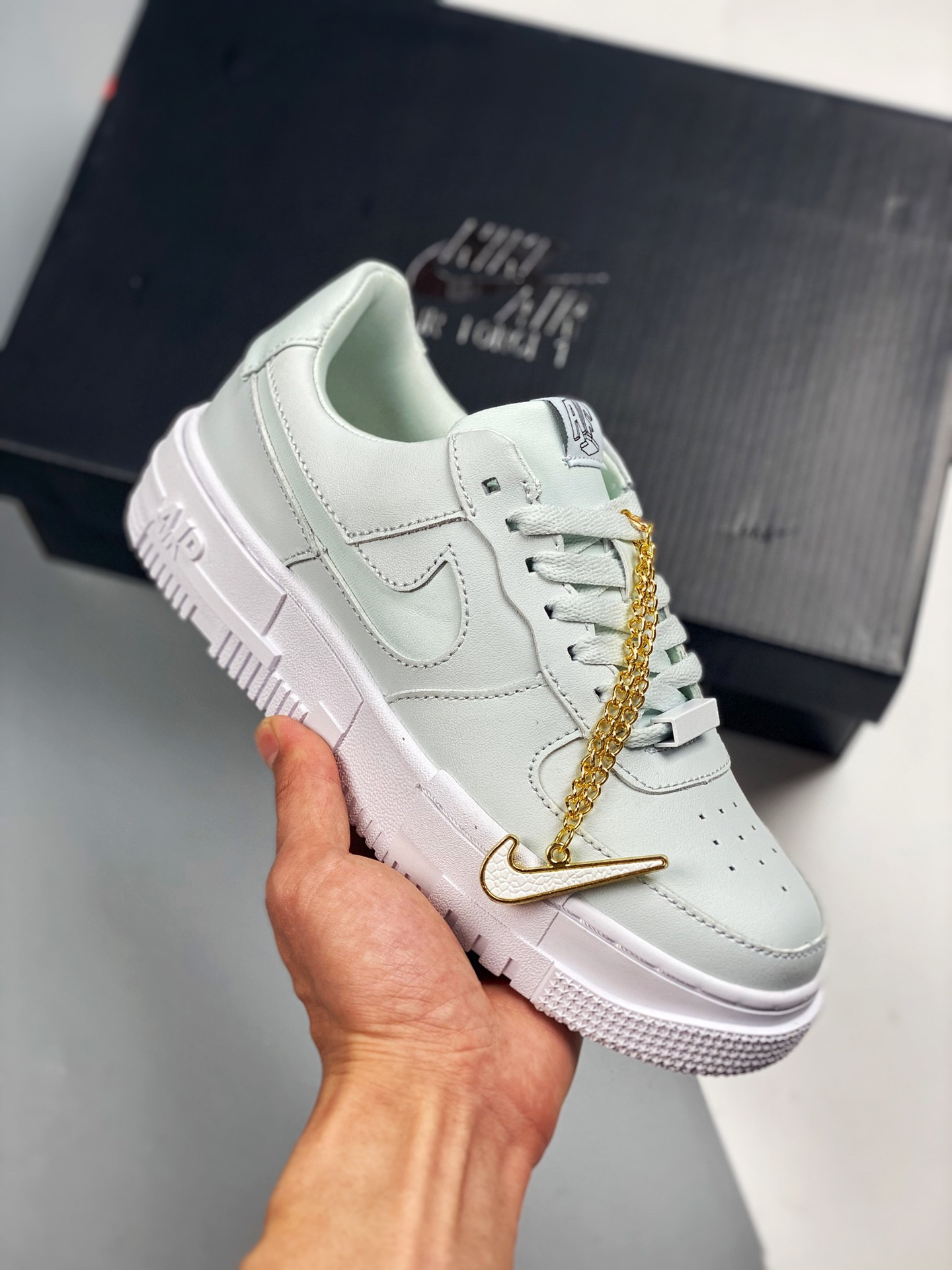 Nike Air Force 1 Low Pixel Ghost Aqua/Black For Sale