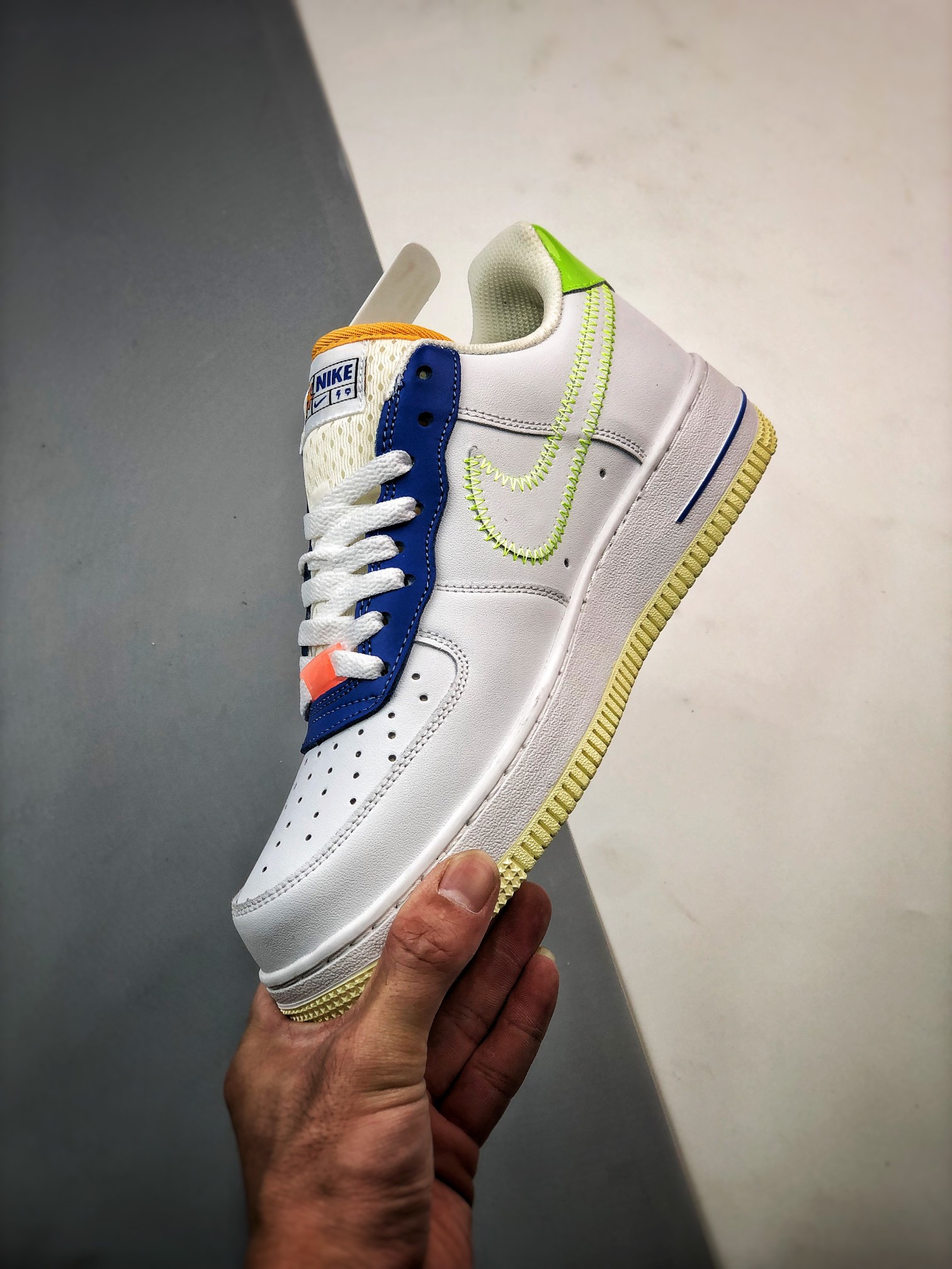Nike Air Force 1 Low ‘Player One’ White/Laser Orange-Ghost Green For Sale