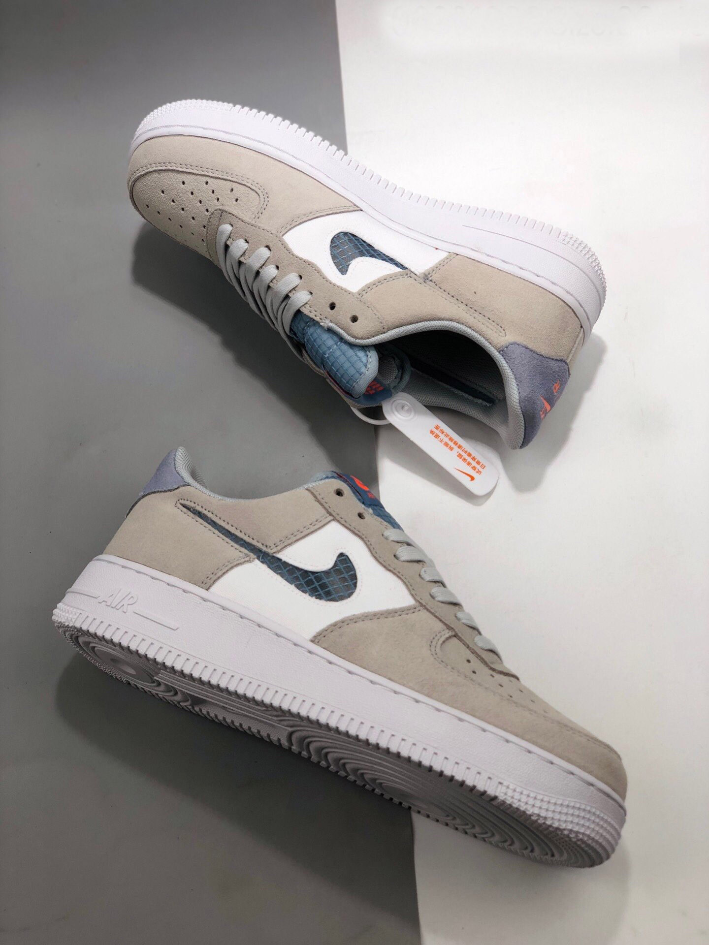 Nike Air Force 1 Low Pure Platinum/Indigo Fog-White-Hyper Crimson For Sale