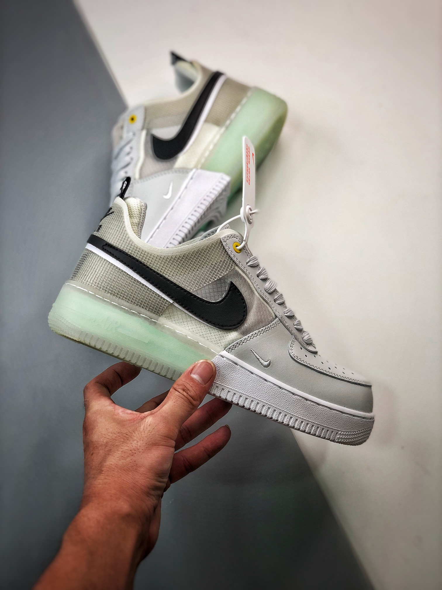 Nike Air Force 1 Low React Photon Dust/White-Mint Foam-Olive Aura For Sale