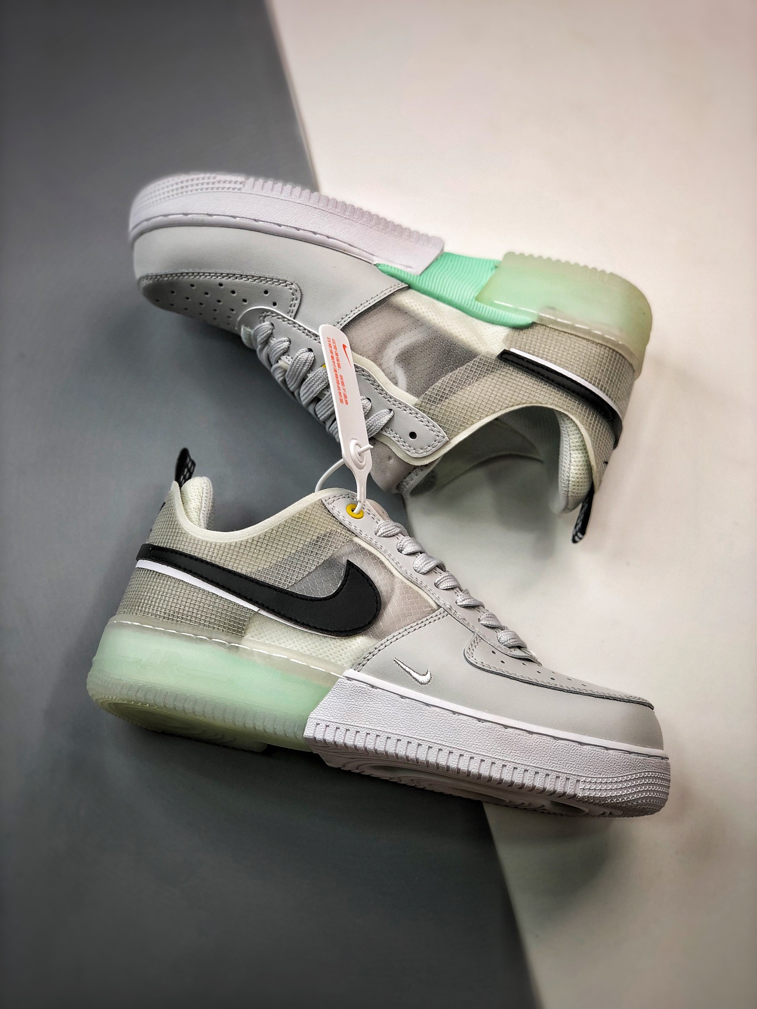 Nike Air Force 1 Low React Photon Dust/White-Mint Foam-Olive Aura For Sale