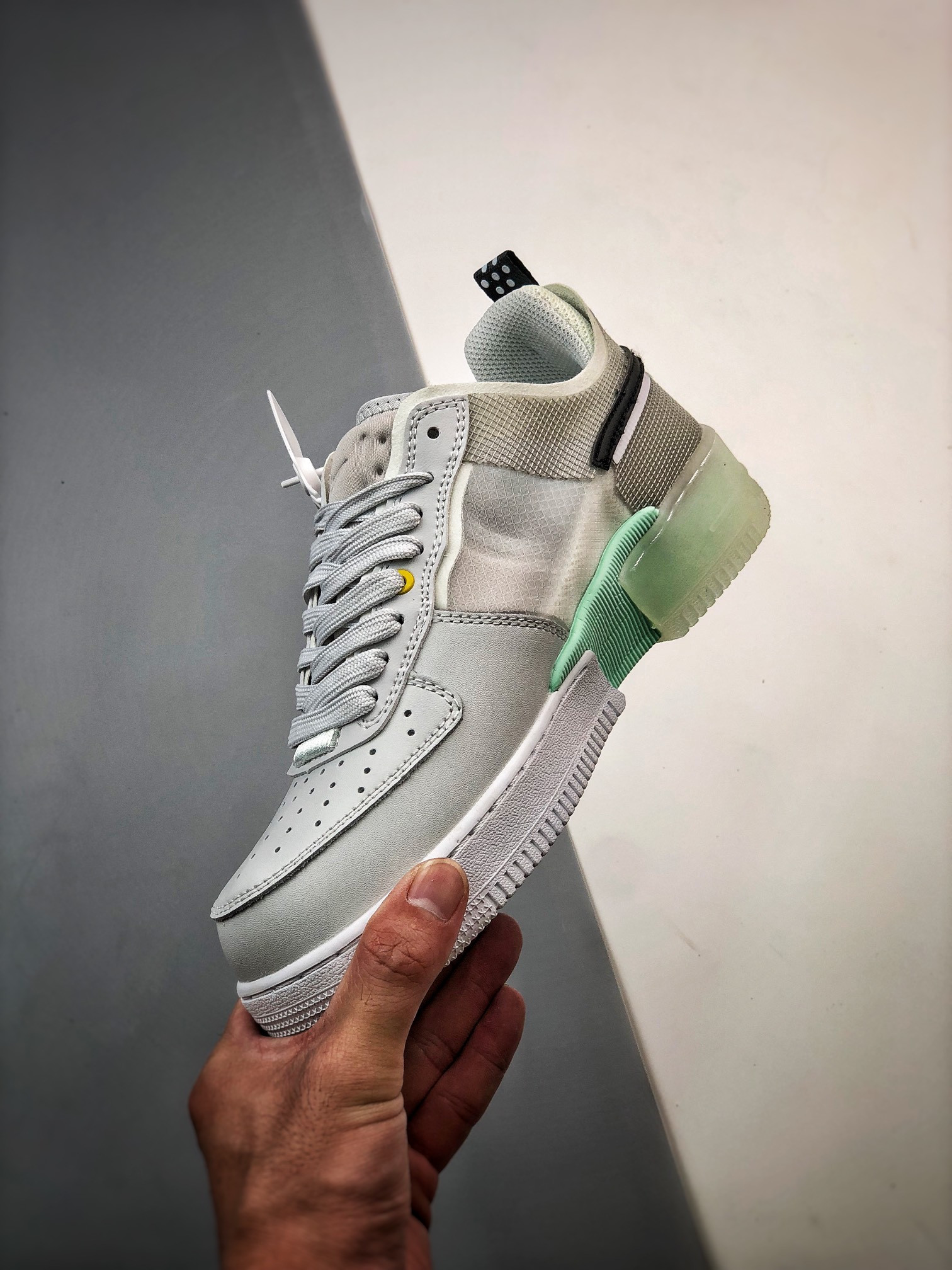 Nike Air Force 1 Low React Photon Dust/White-Mint Foam-Olive Aura For Sale