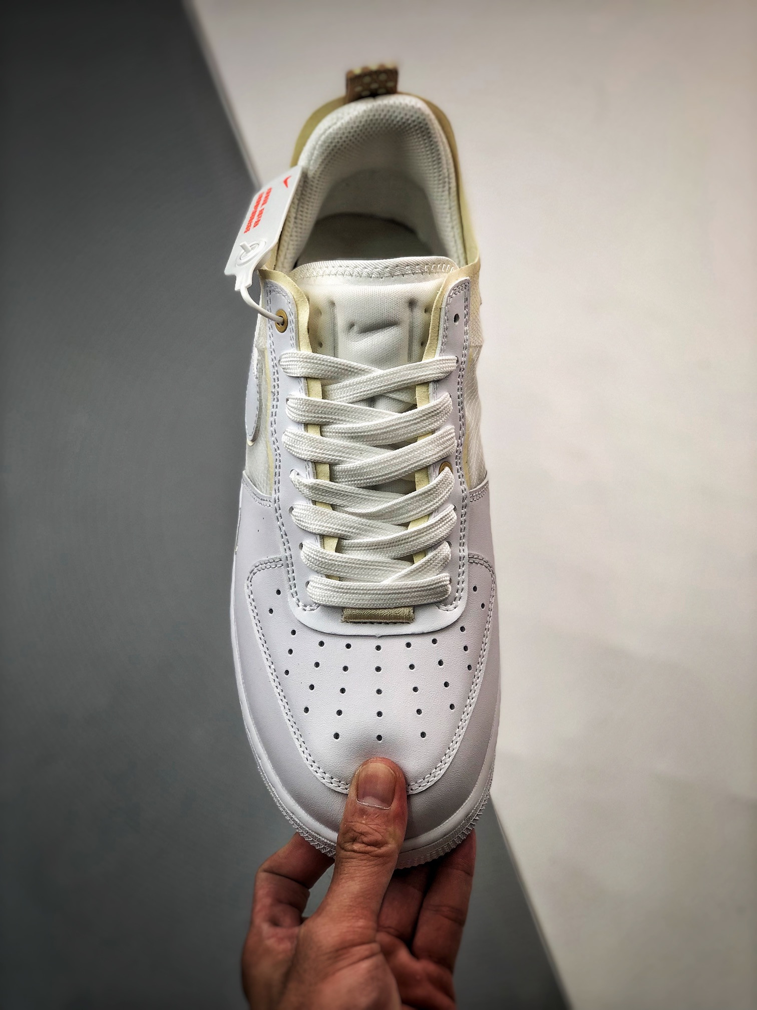 Nike Air Force 1 Low React White/Coconut Milk-LT Iron Ore For Sale