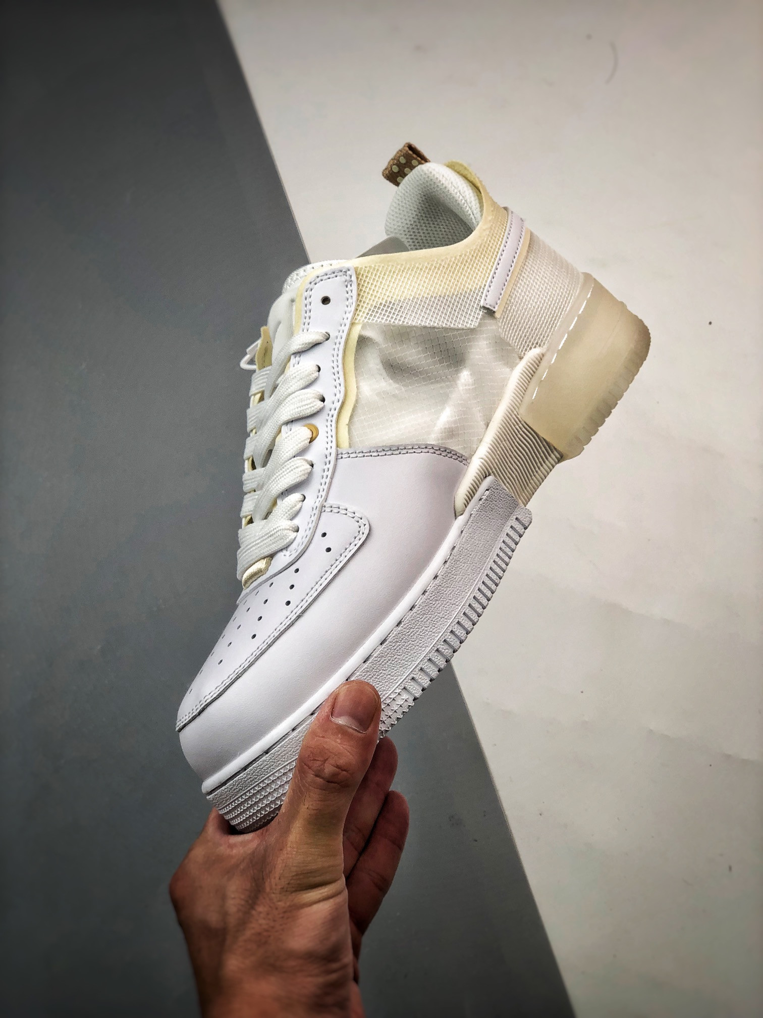 Nike Air Force 1 Low React White/Coconut Milk-LT Iron Ore For Sale