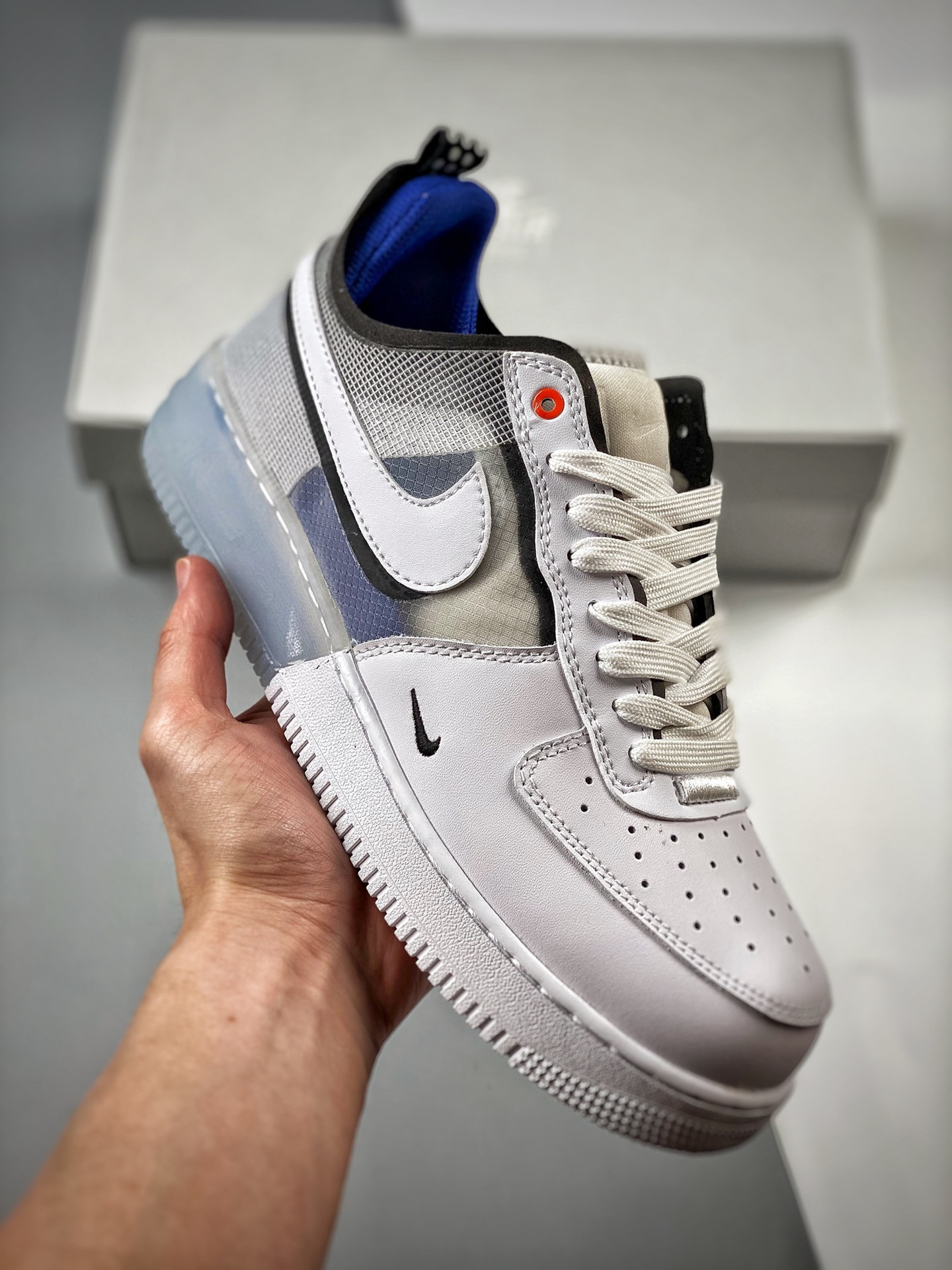 Nike Air Force 1 Low React White/Light Photo Blue For Sale