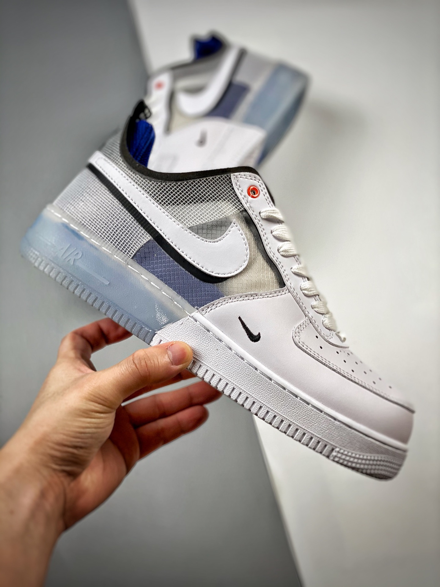 Nike Air Force 1 Low React White/Light Photo Blue For Sale